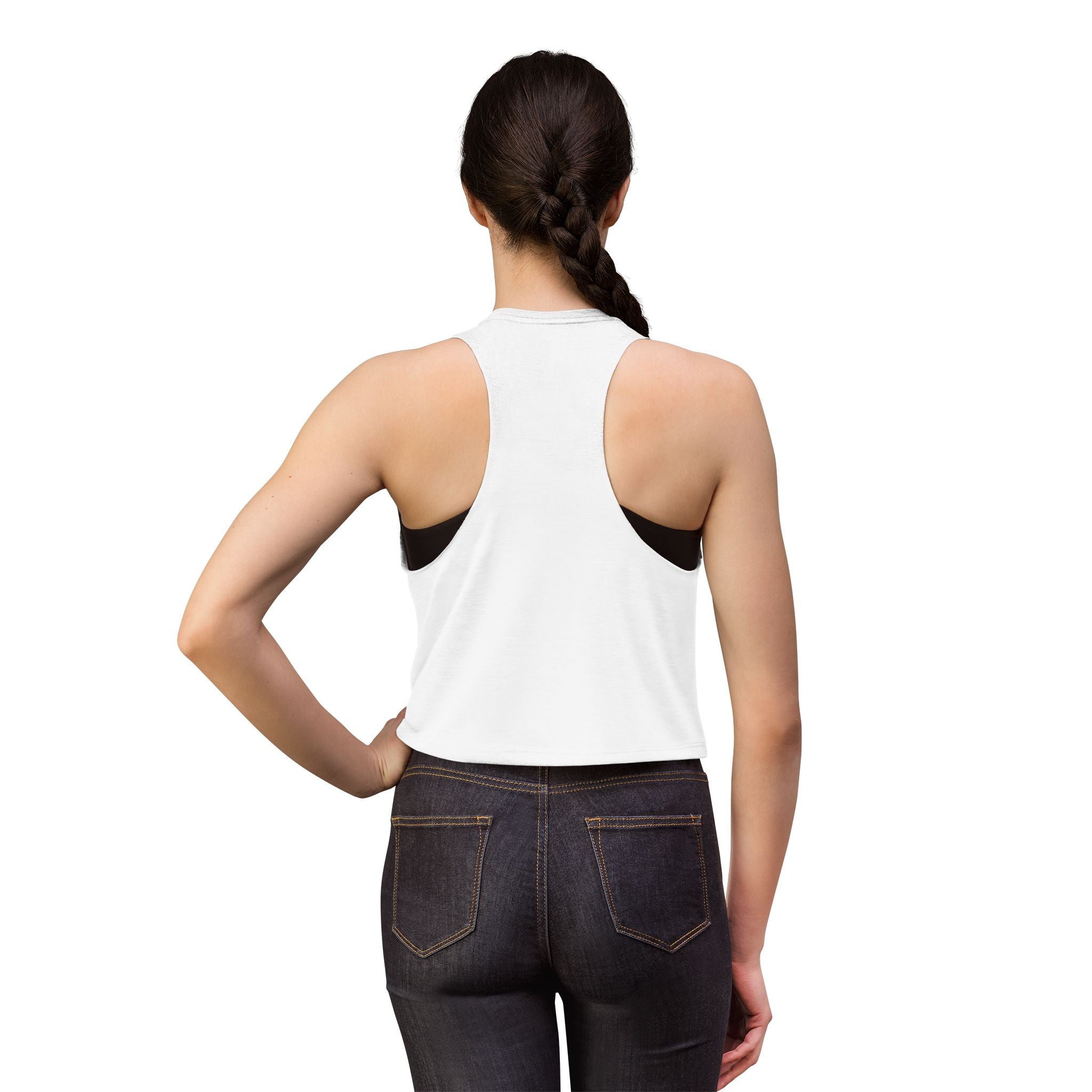 Amharic Script Women's Crop Top — Minimal Ethiopian Typography Tank