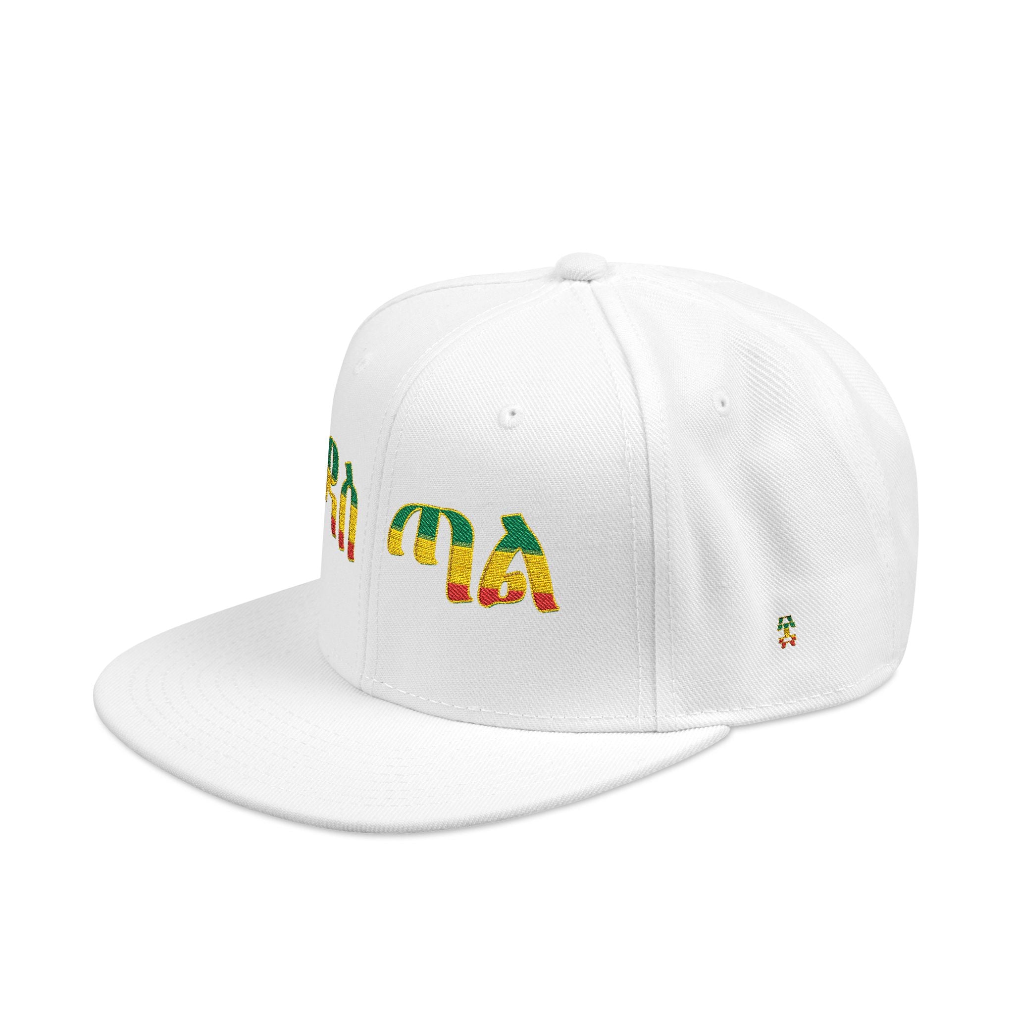 Rasta Embroidered Snapback Hat – Colorful Reggae Leaf Design