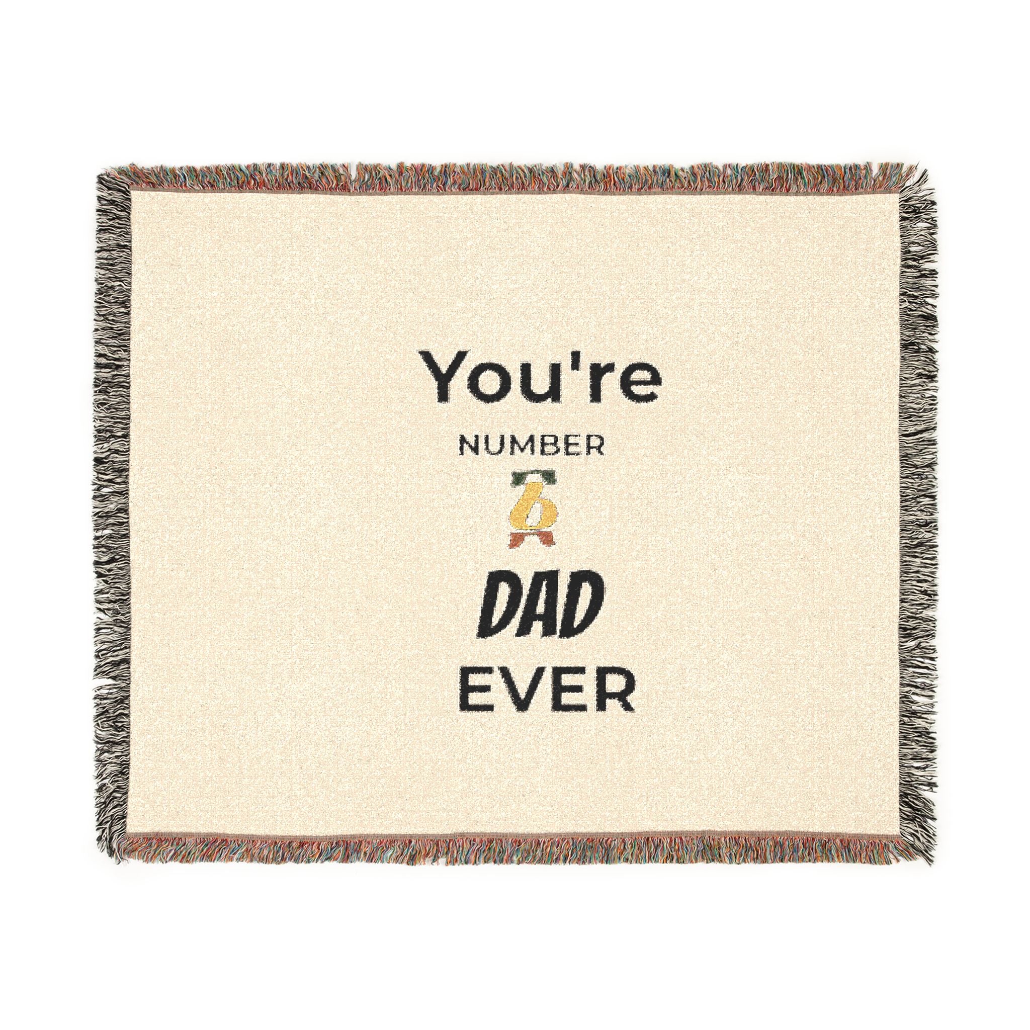 'You're the Best Dad Ever' Woven Throw Blanket — Father's Day Gift