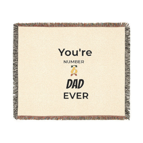'You're the Best Dad Ever' Woven Throw Blanket — Father's Day Gift