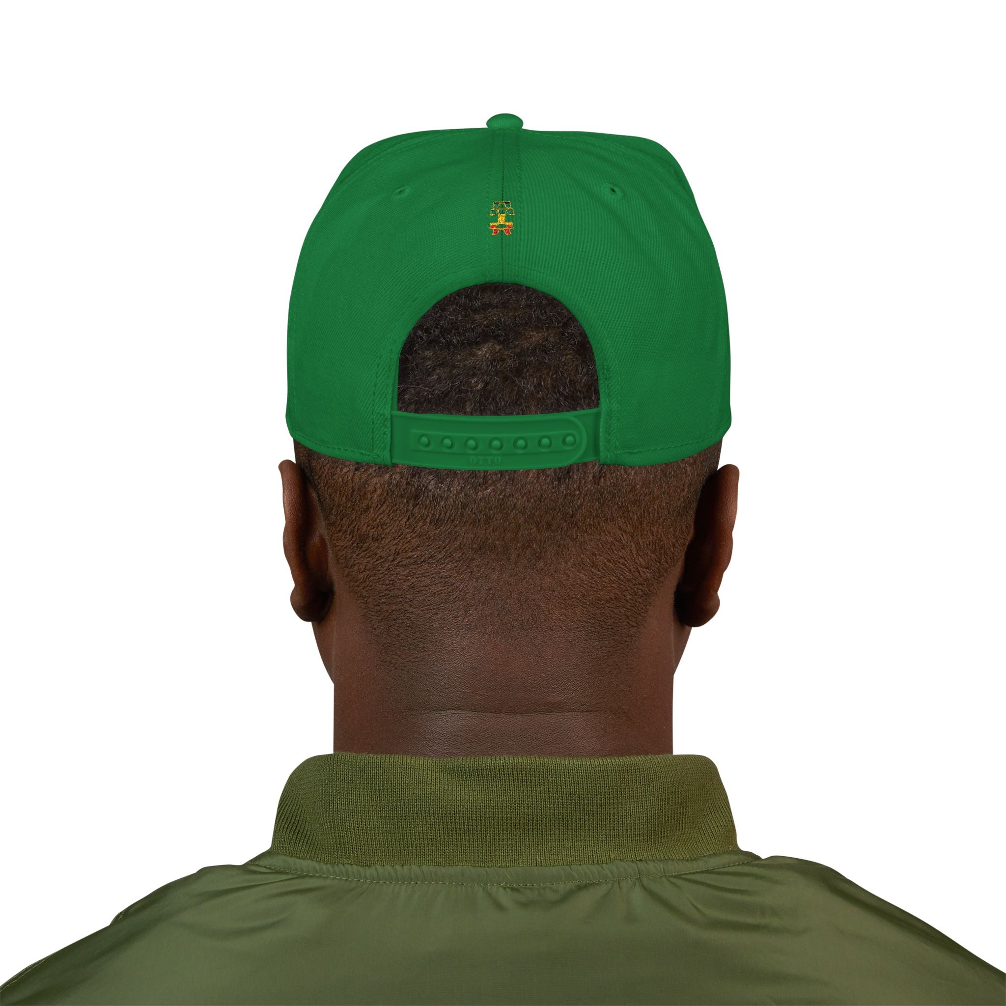 Rasta Embroidered Snapback Hat – Colorful Reggae Leaf Design