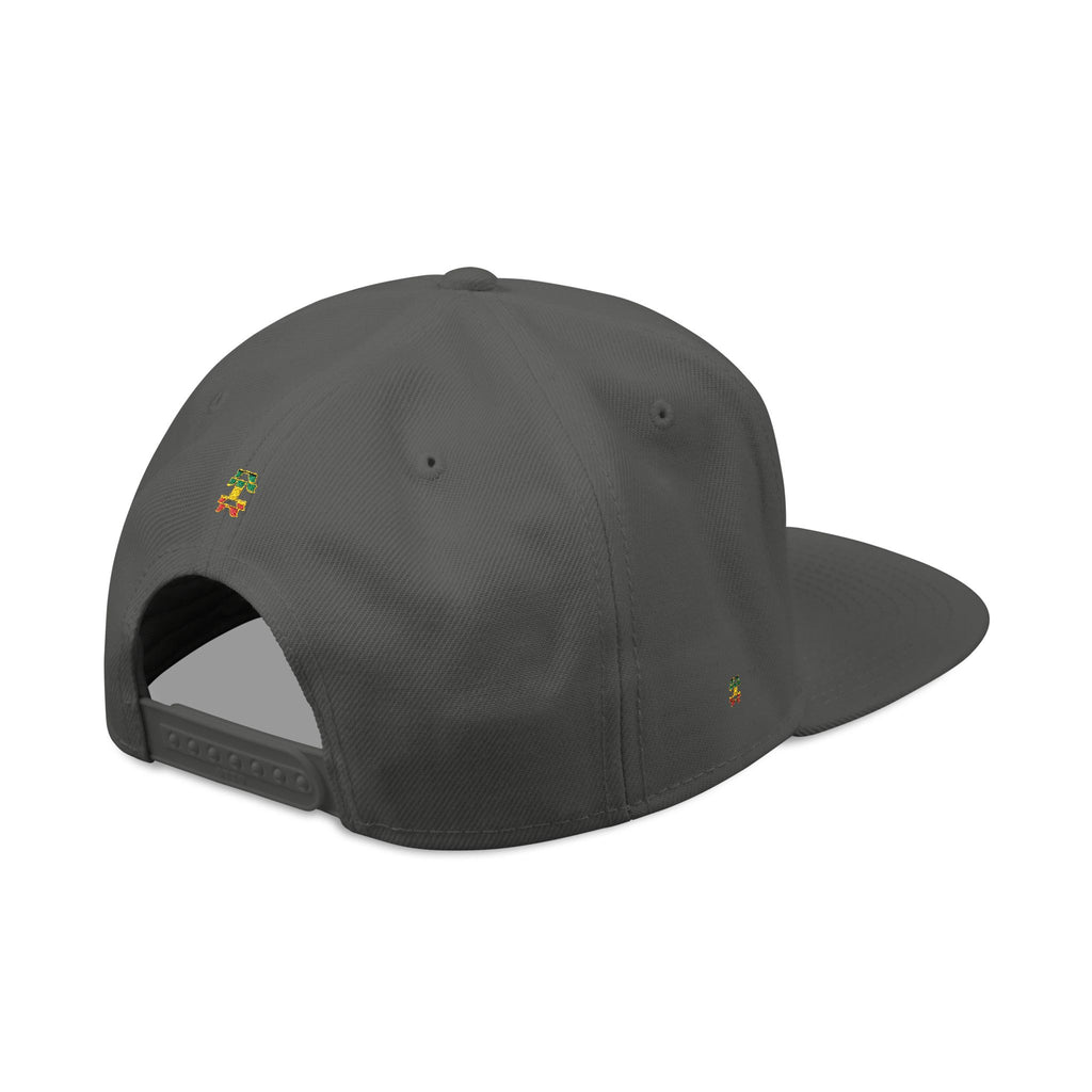 Rasta Embroidered Snapback Hat – Colorful Reggae Leaf Design