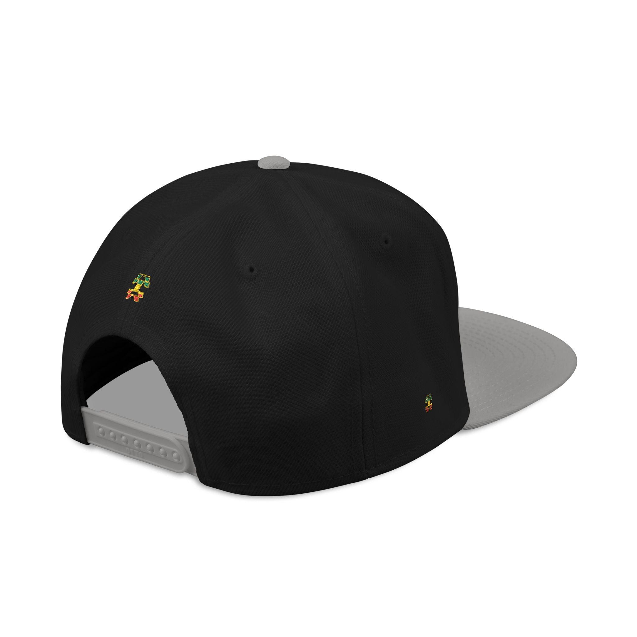Rasta Embroidered Snapback Hat – Colorful Reggae Leaf Design
