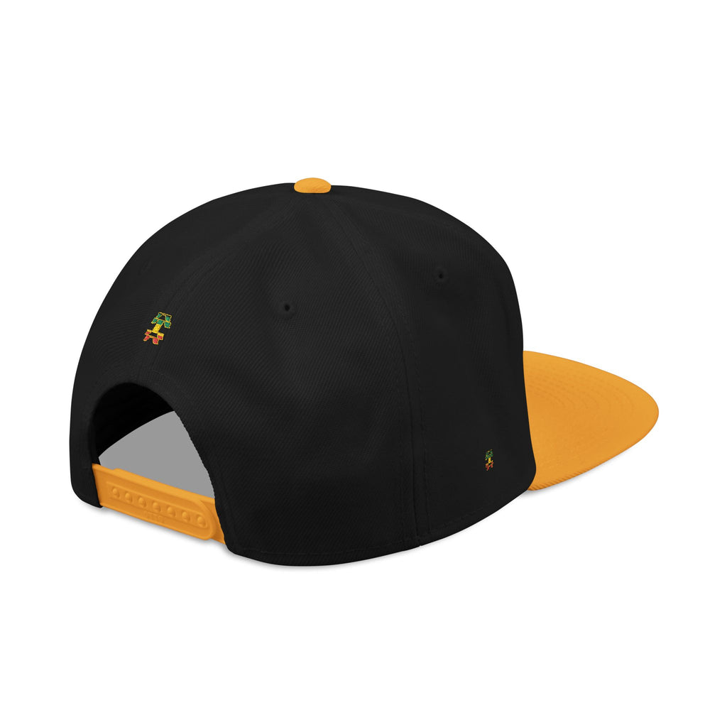 Rasta Embroidered Snapback Hat – Colorful Reggae Leaf Design