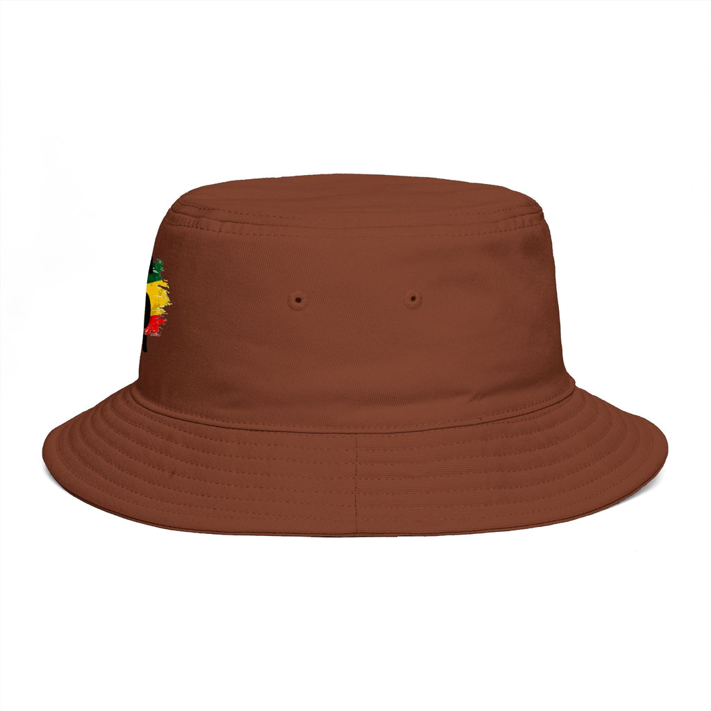 Rastafari Colors Bucket Hat with Ethiopia Lion of Judah Symbol