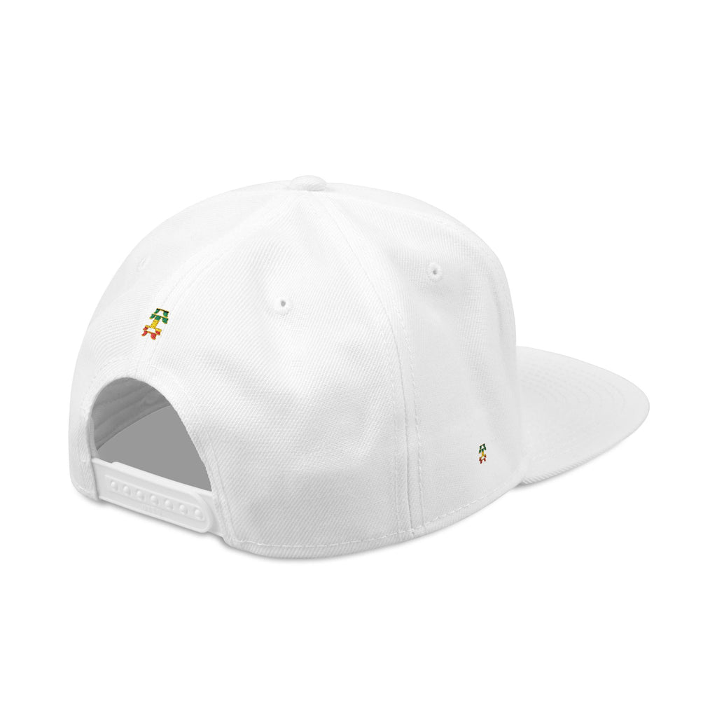 Rasta Embroidered Snapback Hat – Colorful Reggae Leaf Design