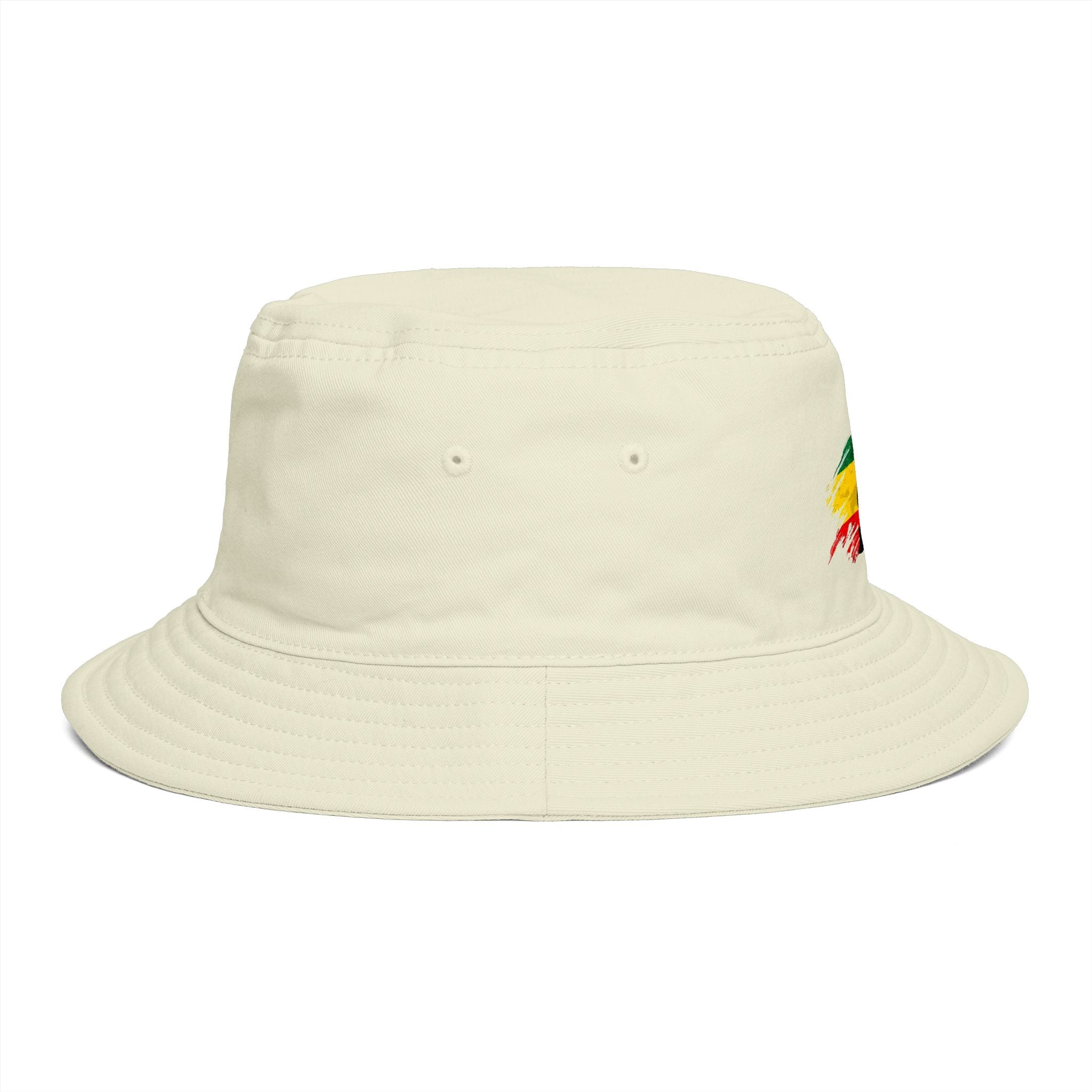 Rastafari Colors Bucket Hat with Ethiopia Lion of Judah Symbol