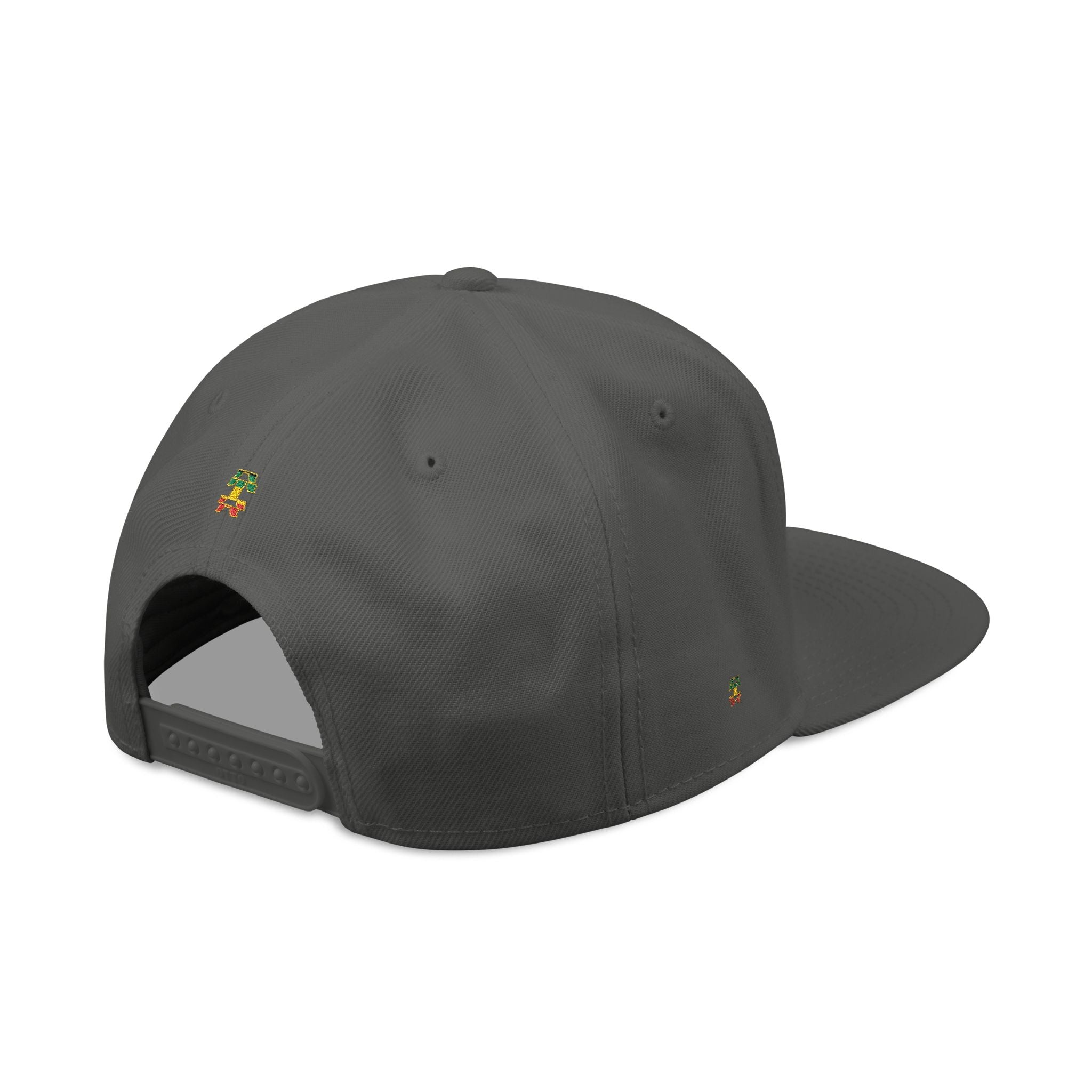 Rasta Embroidered Snapback Hat – Colorful Reggae Leaf Design