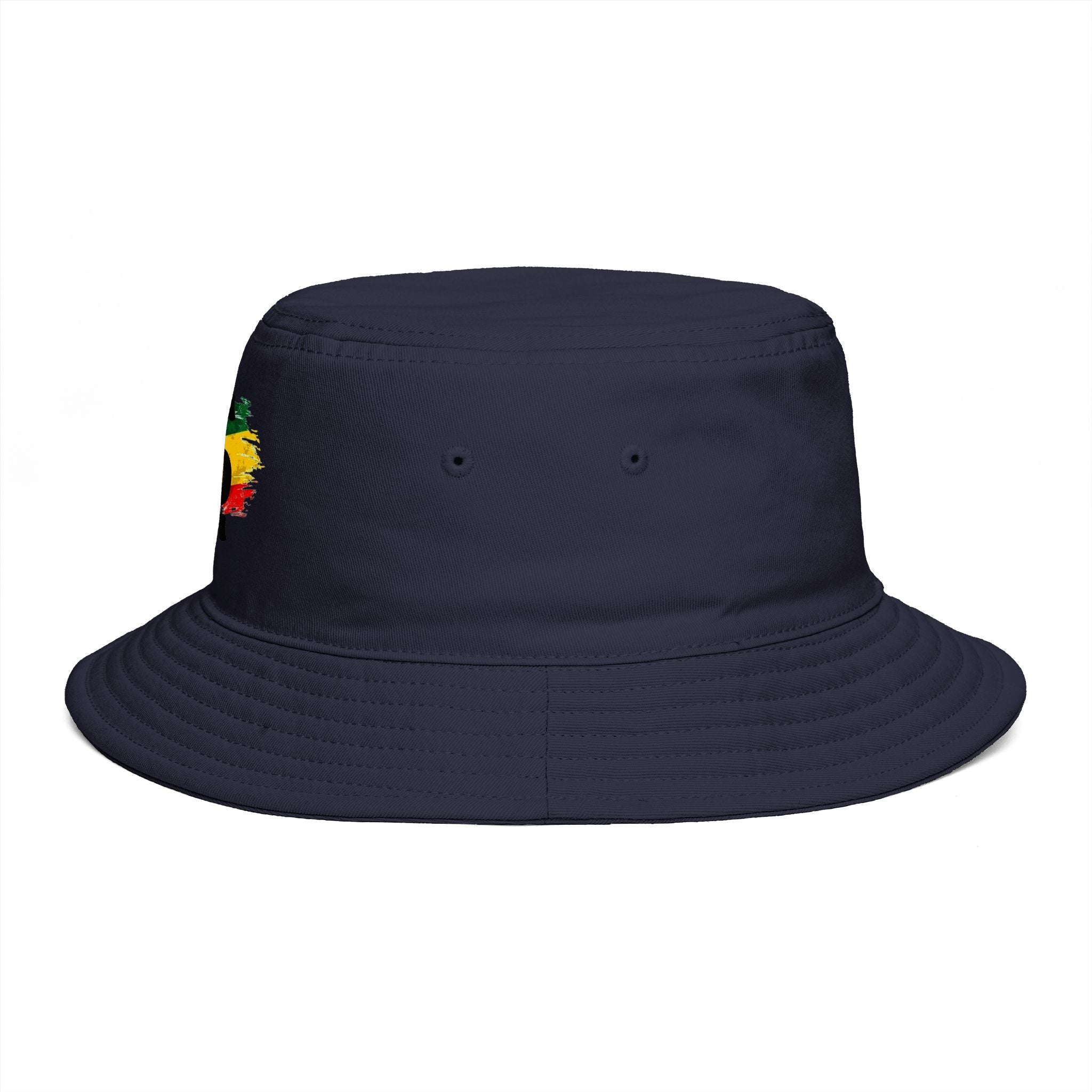Rastafari Colors Bucket Hat with Ethiopia Lion of Judah Symbol