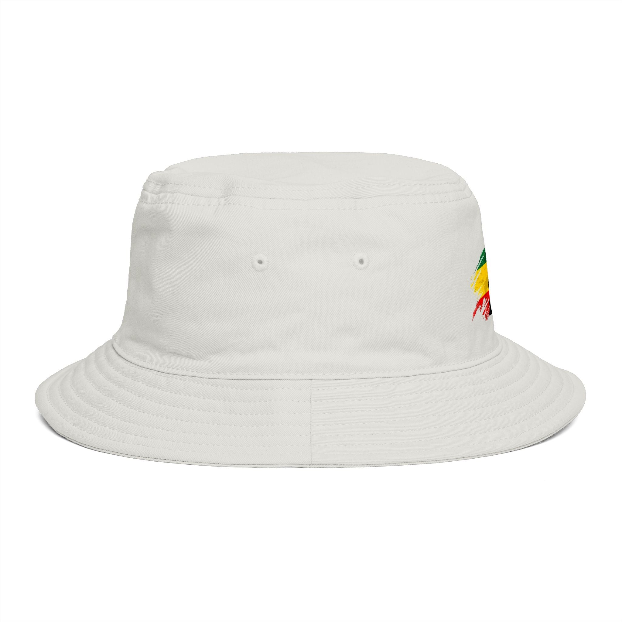 Rastafari Colors Bucket Hat with Ethiopia Lion of Judah Symbol
