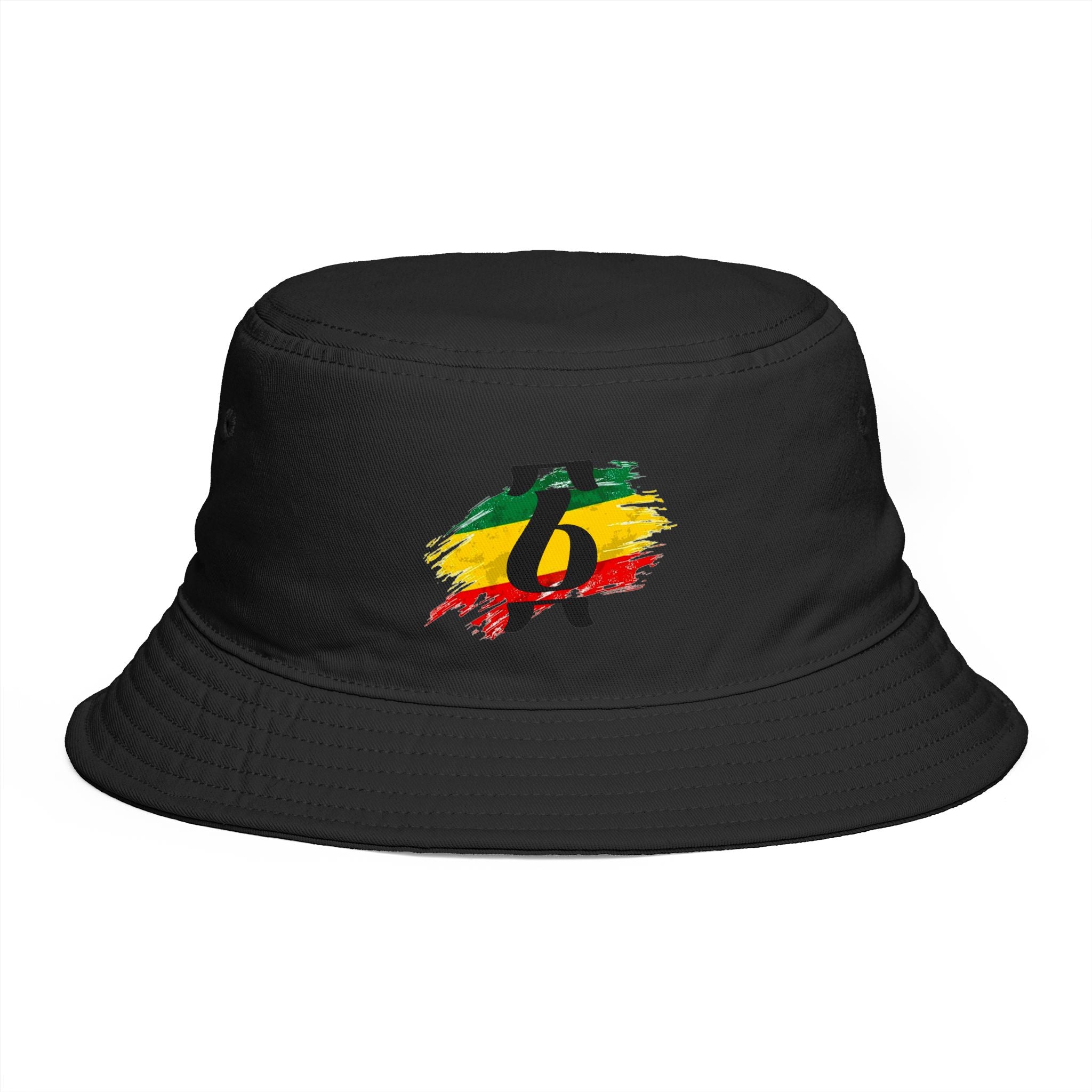 Rastafari Colors Bucket Hat with Ethiopia Lion of Judah Symbol