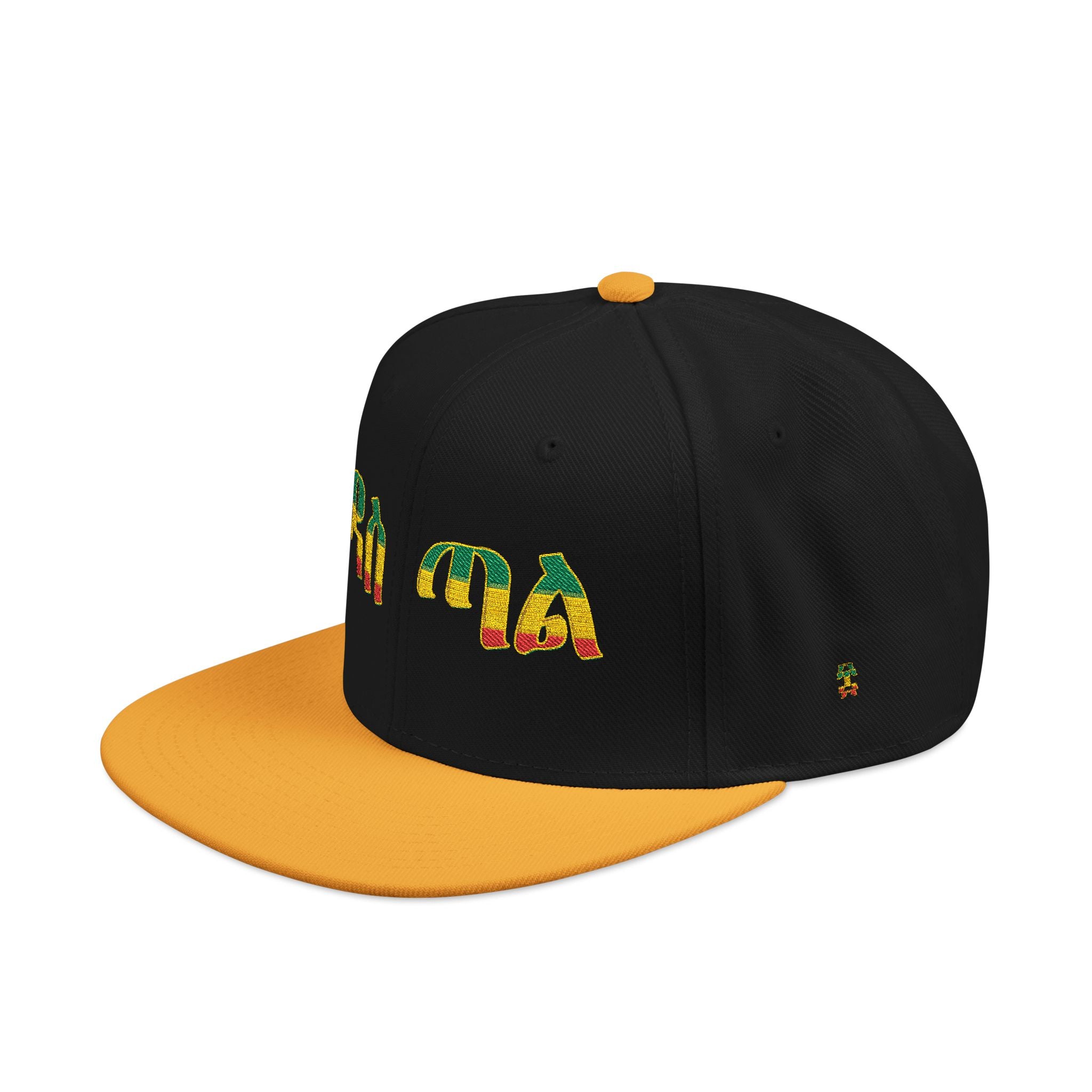 Rasta Embroidered Snapback Hat – Colorful Reggae Leaf Design