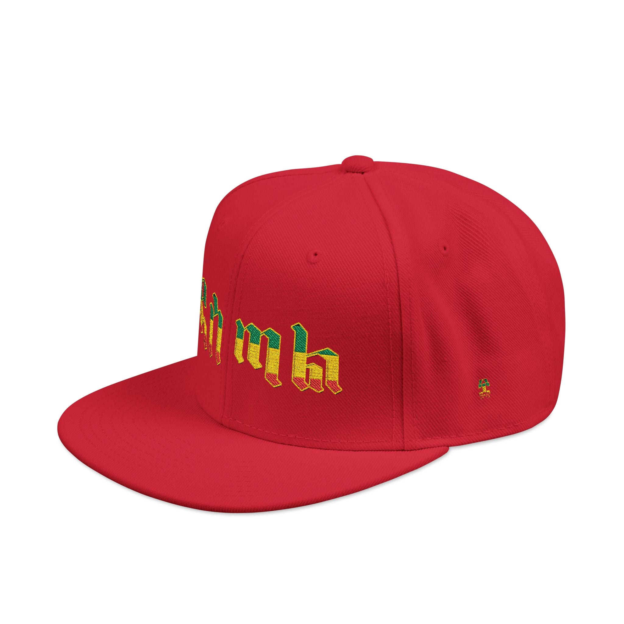 Rasta Embroidered Snapback Hat – Colorful Reggae Leaf Design