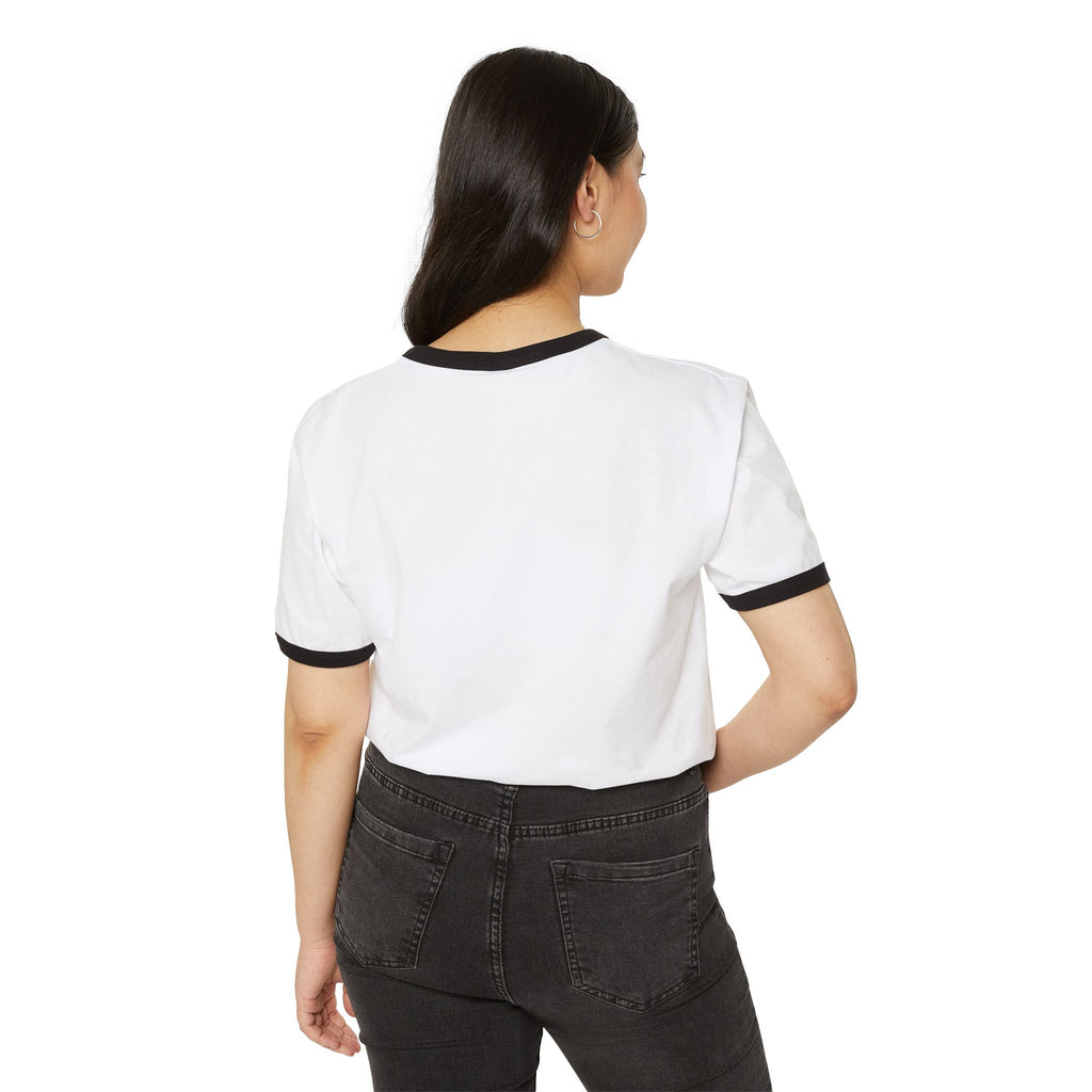 Ringer T-Shirt with Amharic 'ዶክ ጋር' Script — Minimal Ethiopian Pride Tee
