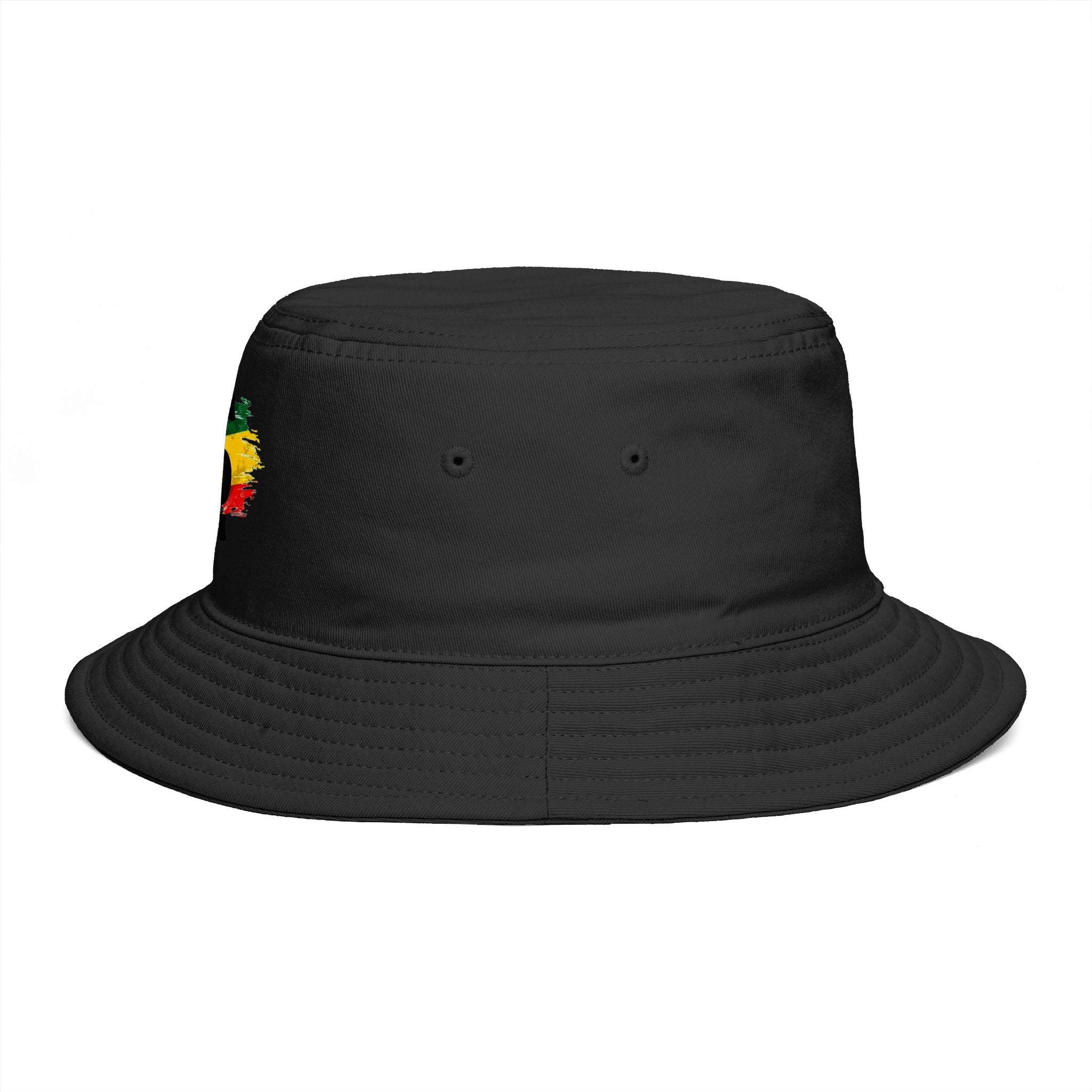 Rastafari Colors Bucket Hat with Ethiopia Lion of Judah Symbol