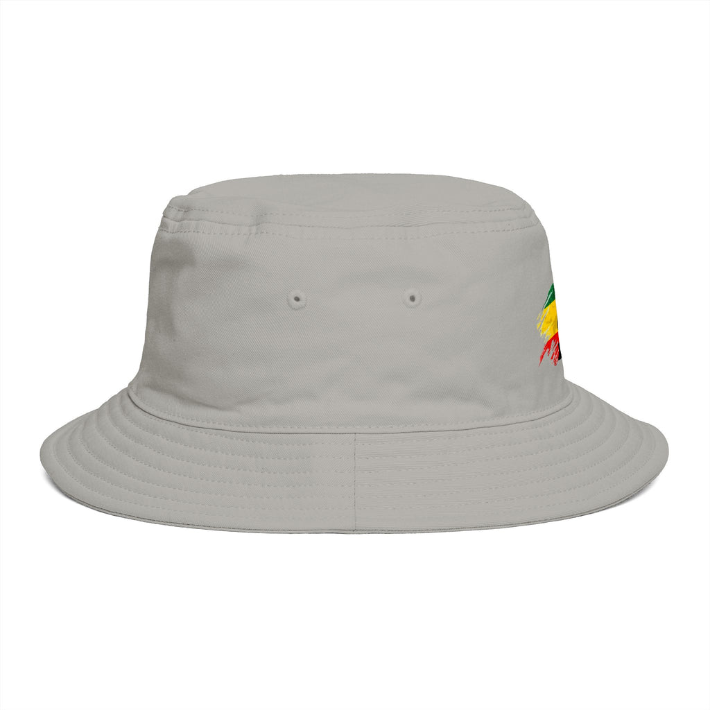 Rastafari Colors Bucket Hat with Ethiopia Lion of Judah Symbol