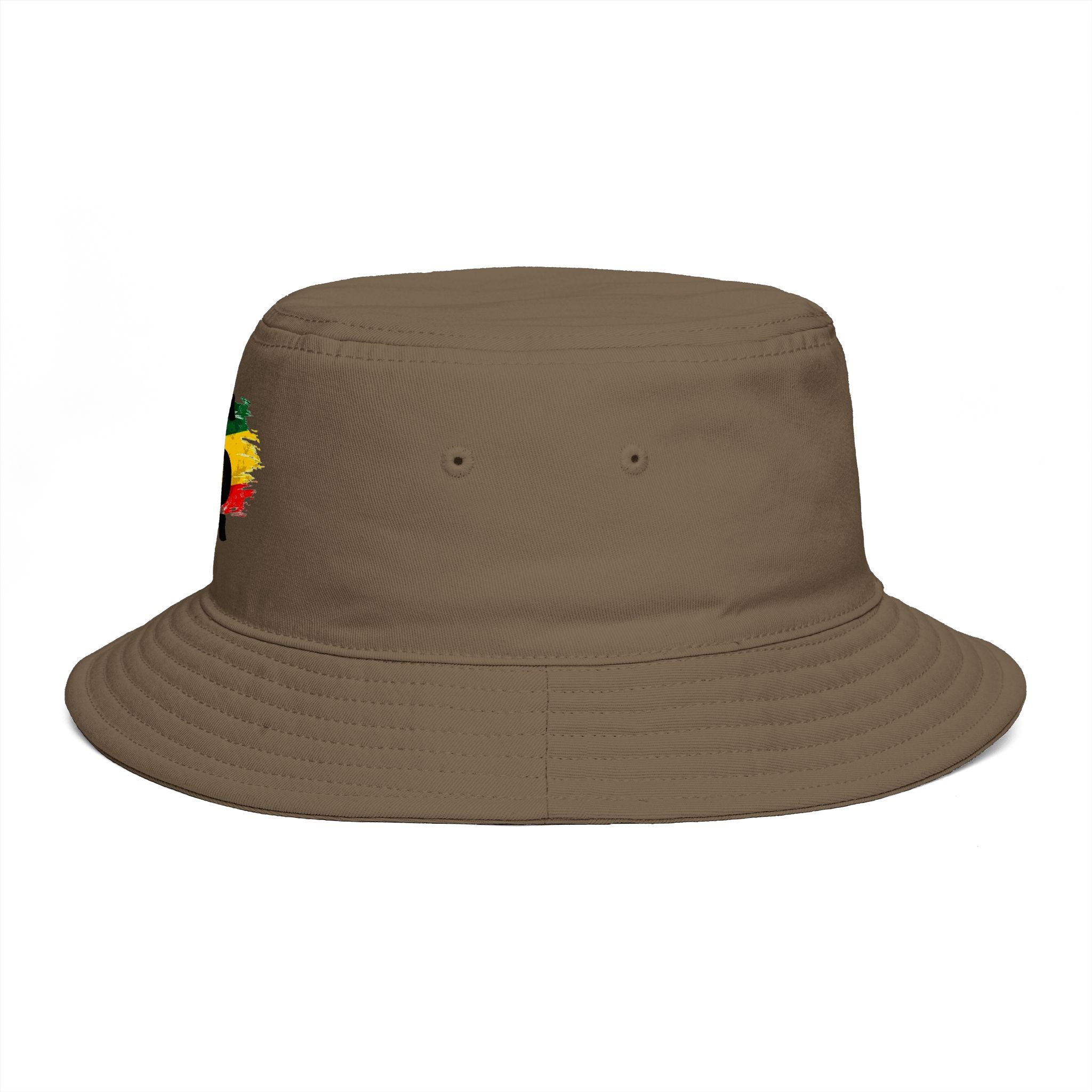 Rastafari Colors Bucket Hat with Ethiopia Lion of Judah Symbol