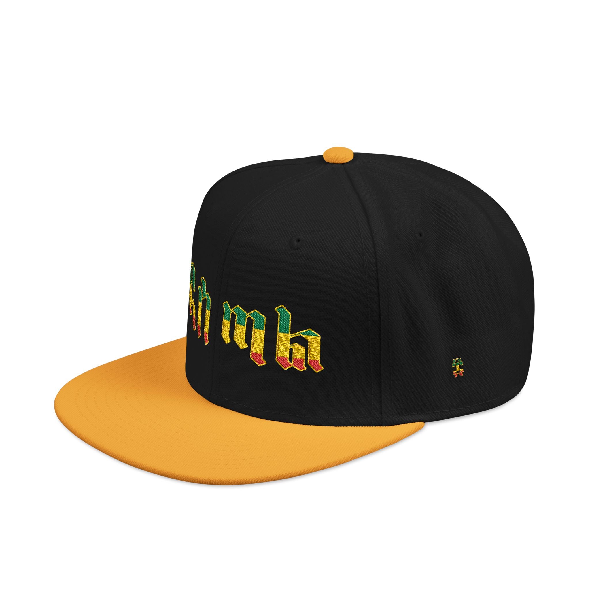 Rasta Embroidered Snapback Hat – Colorful Reggae Leaf Design