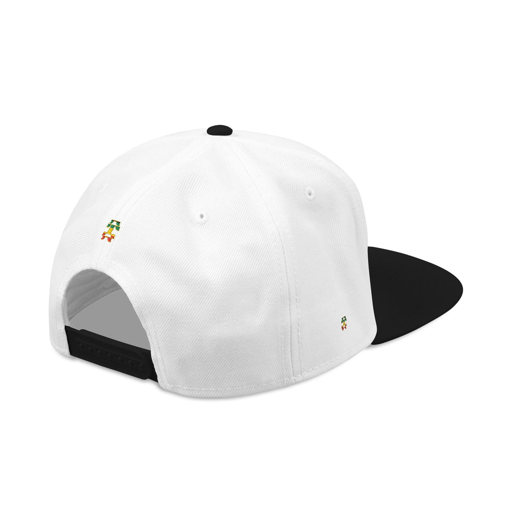 Rasta Embroidered Snapback Hat – Colorful Reggae Leaf Design