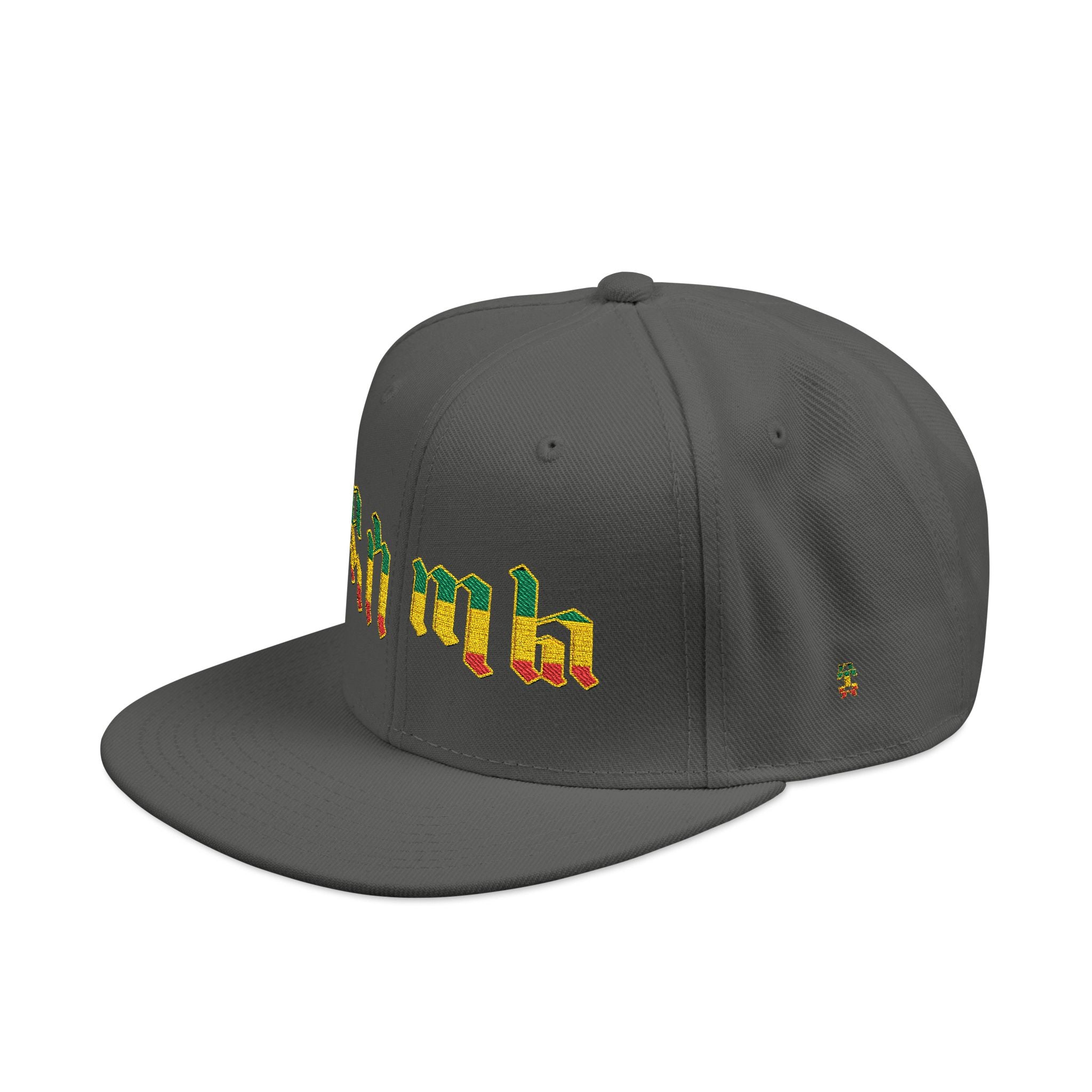 Rasta Embroidered Snapback Hat – Colorful Reggae Leaf Design