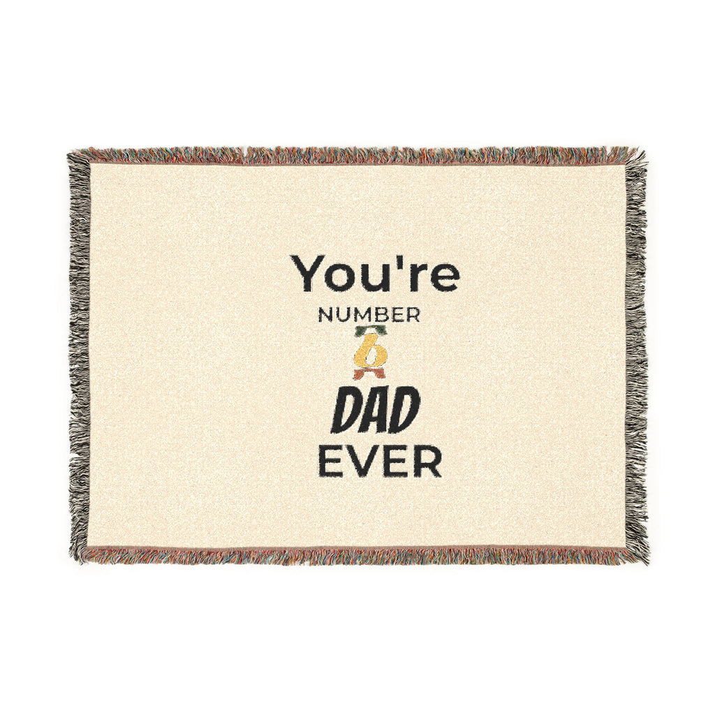 'You're the Best Dad Ever' Woven Throw Blanket — Father's Day Gift