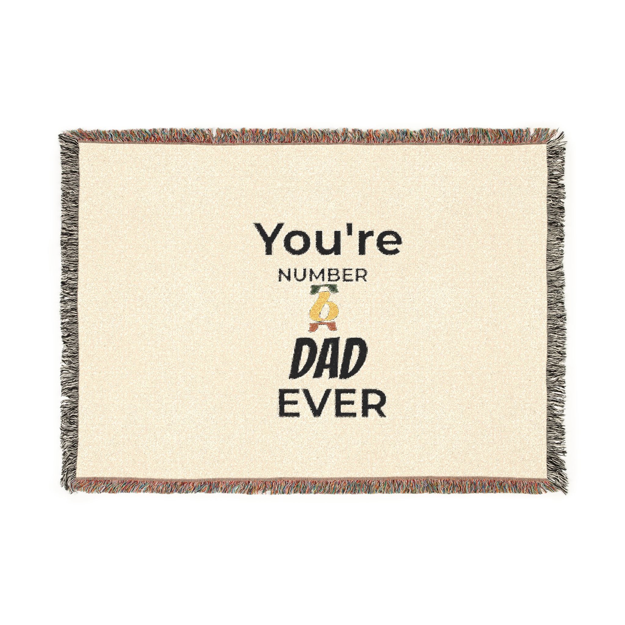 'You're the Best Dad Ever' Woven Throw Blanket — Father's Day Gift