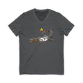 Alligator Graphic V-Neck Tee – Vintage Crocodile Illustration Shirt