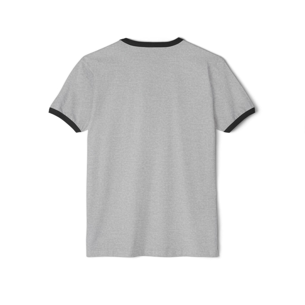 Ringer T-Shirt with Amharic 'ዶክ ጋር' Script — Minimal Ethiopian Pride Tee