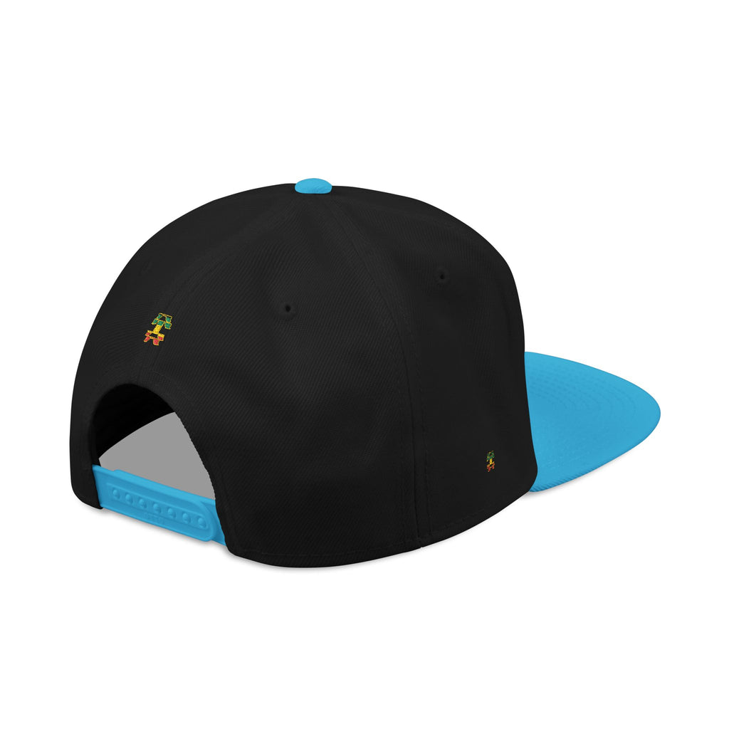 Rasta Embroidered Snapback Hat – Colorful Reggae Leaf Design
