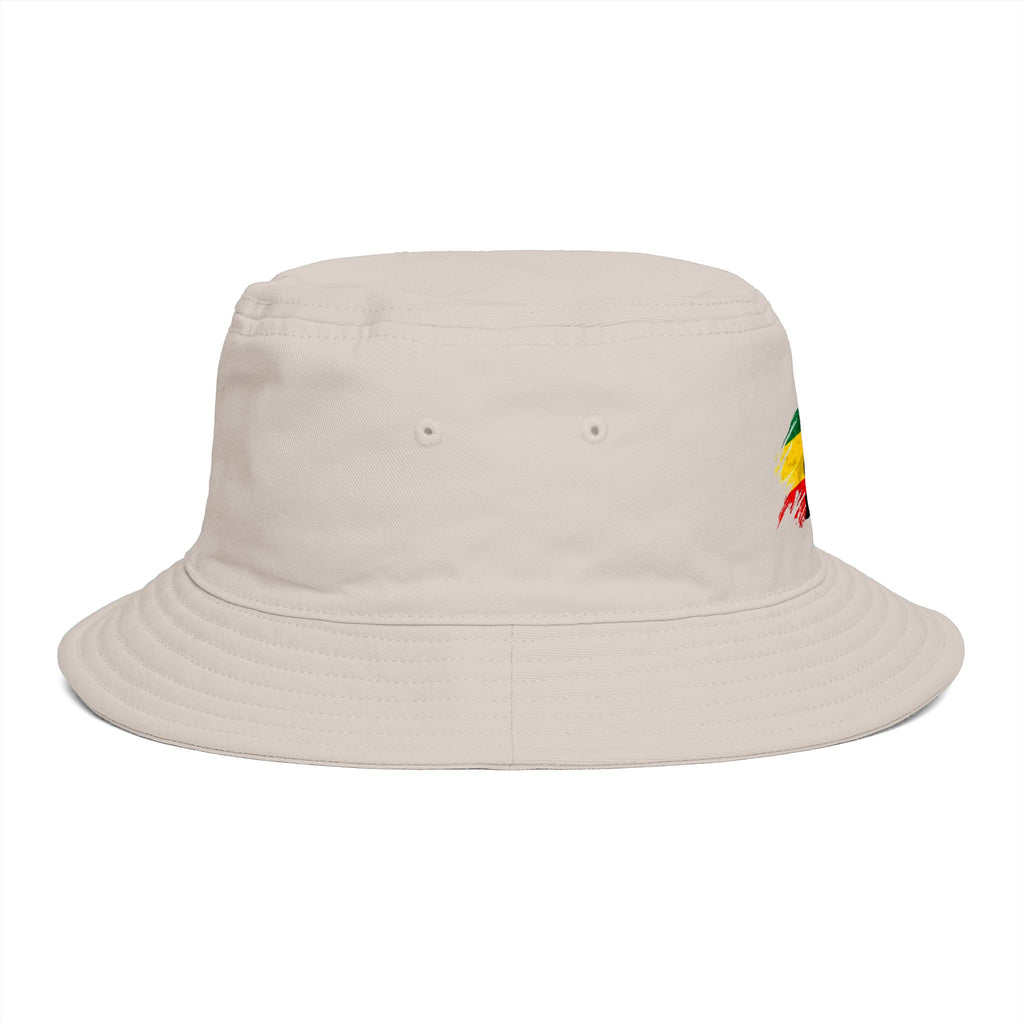 Rastafari Colors Bucket Hat with Ethiopia Lion of Judah Symbol