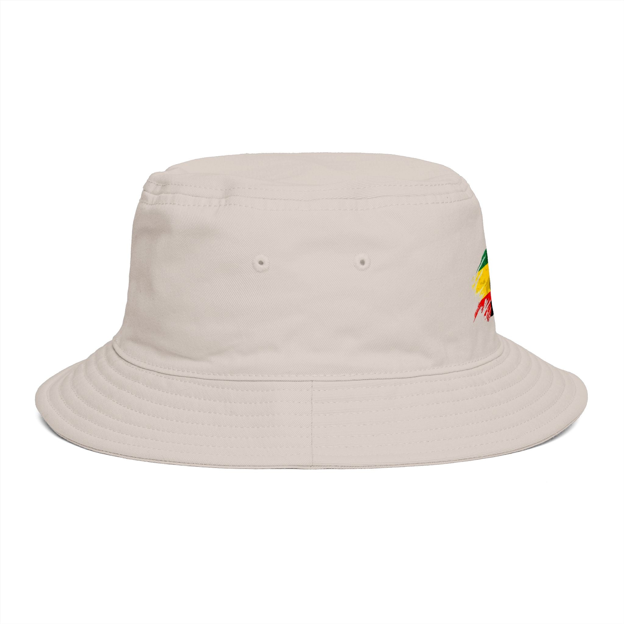 Rastafari Colors Bucket Hat with Ethiopia Lion of Judah Symbol