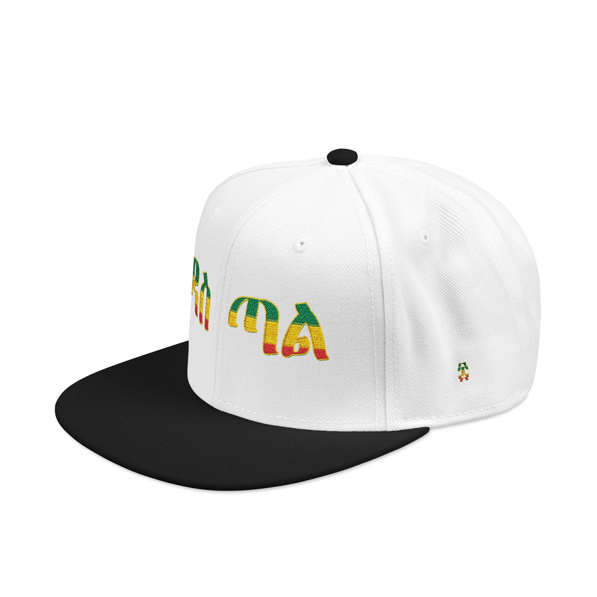 Rasta Embroidered Snapback Hat – Colorful Reggae Leaf Design