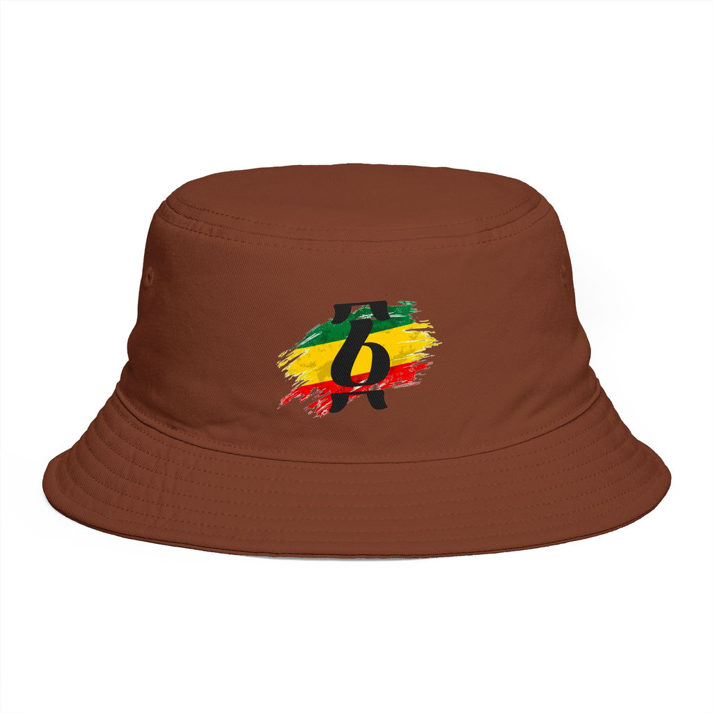 Rastafari Colors Bucket Hat with Ethiopia Lion of Judah Symbol