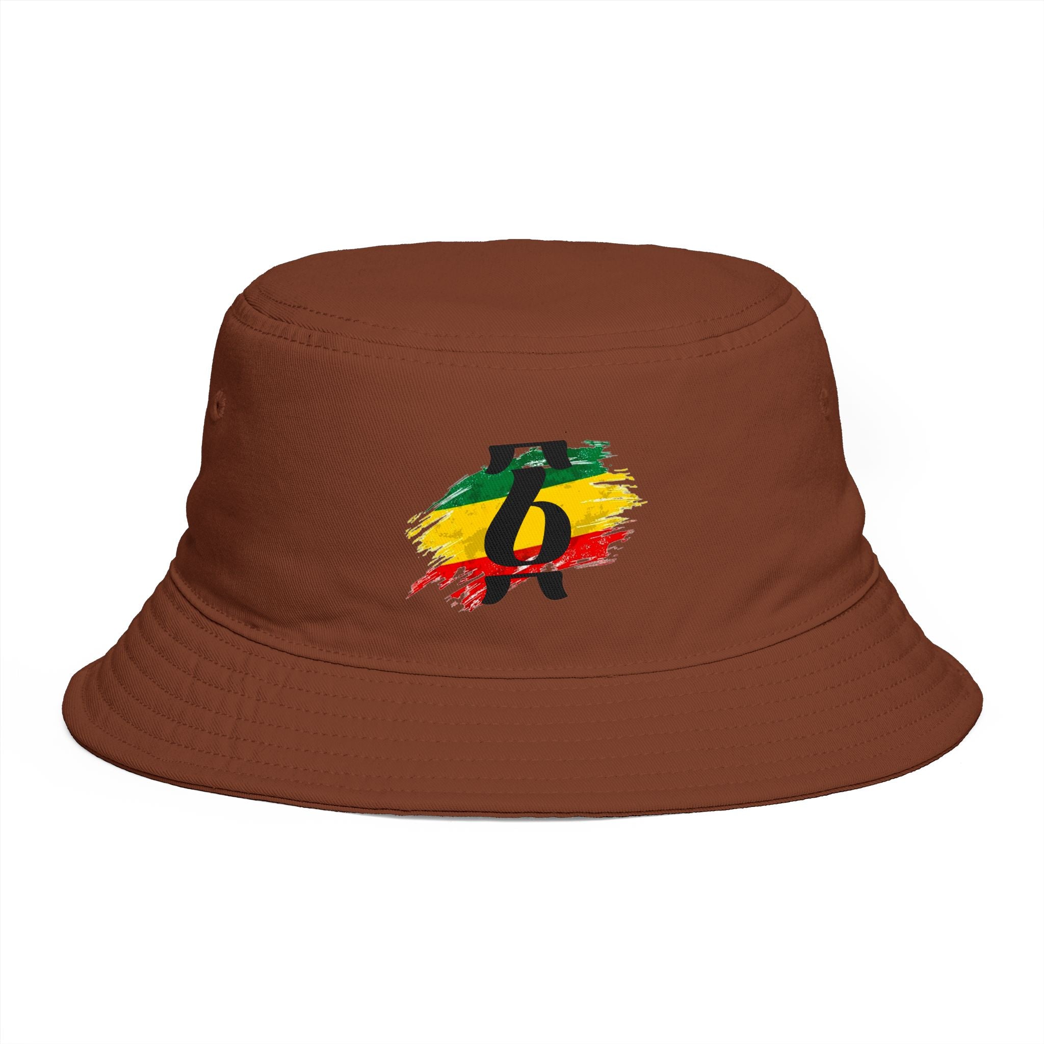 Rastafari Colors Bucket Hat with Ethiopia Lion of Judah Symbol