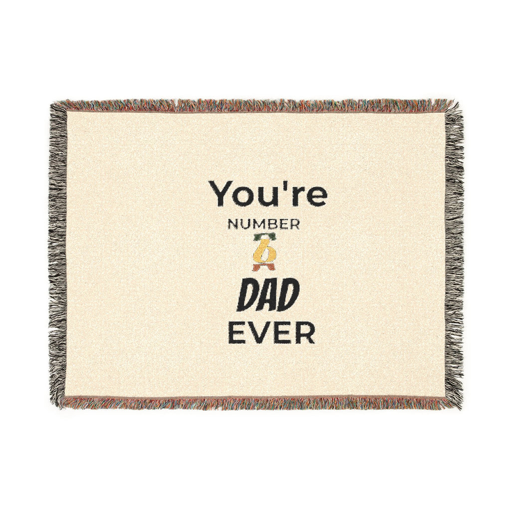 'You're the Best Dad Ever' Woven Throw Blanket — Father's Day Gift