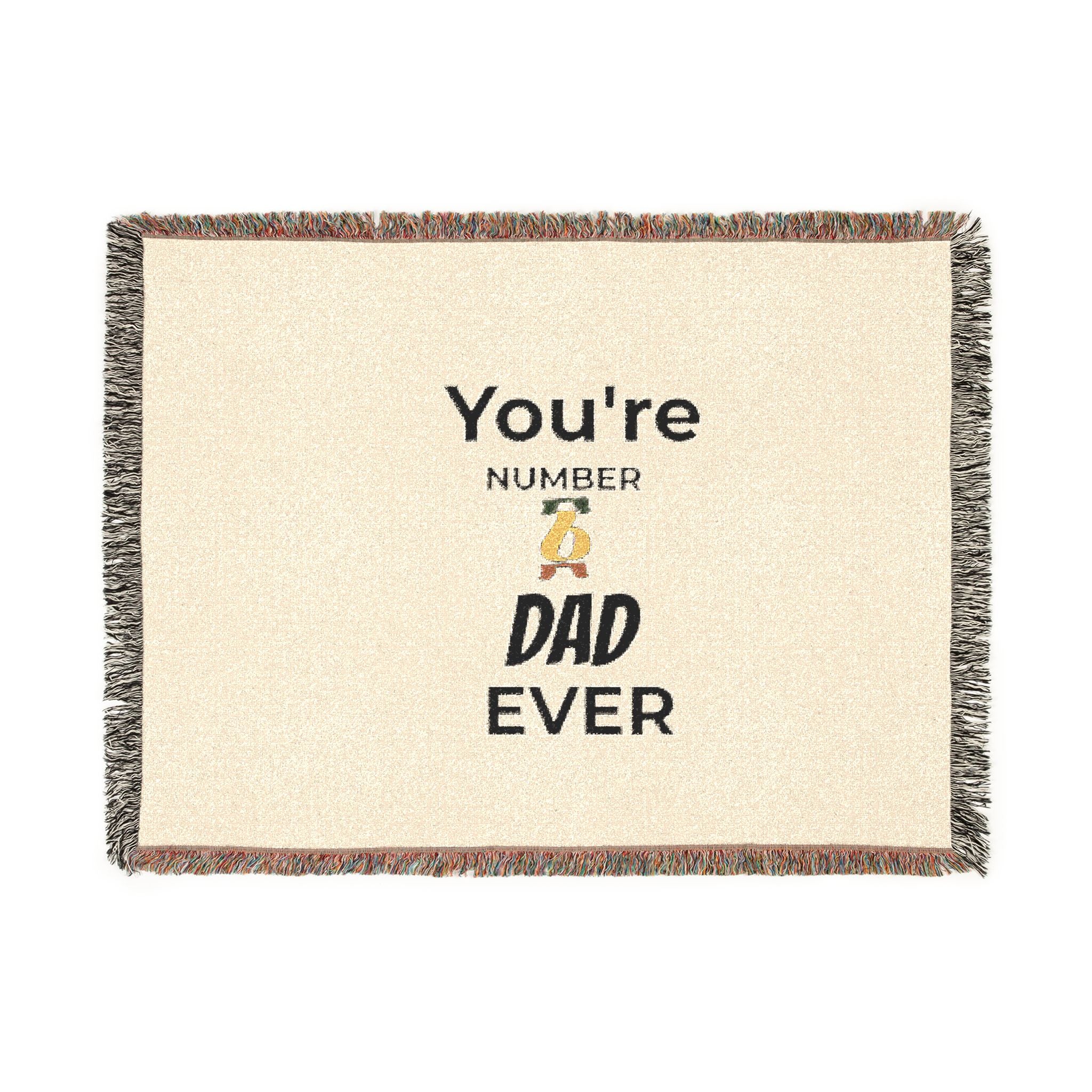 'You're the Best Dad Ever' Woven Throw Blanket — Father's Day Gift