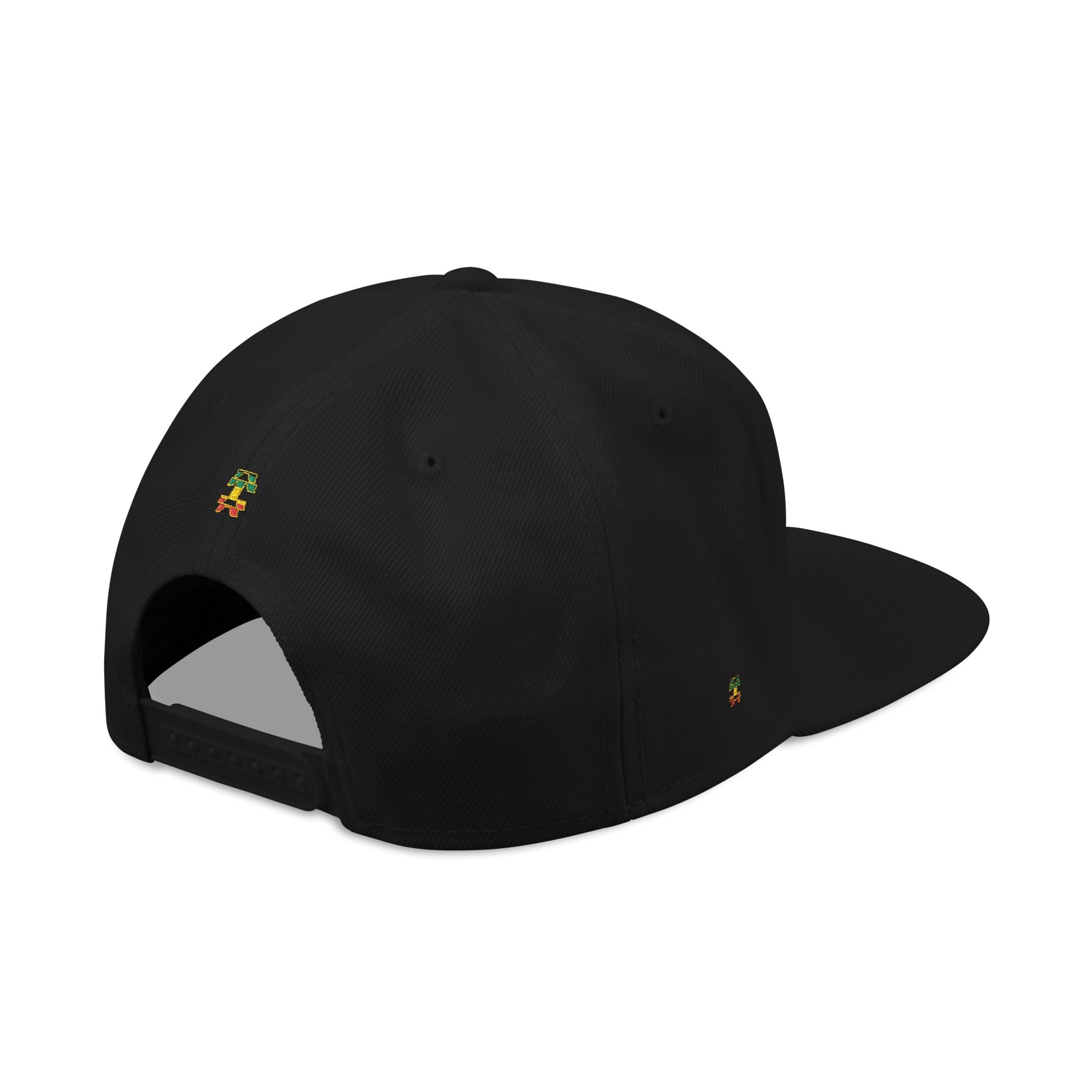 Rasta Embroidered Snapback Hat – Colorful Reggae Leaf Design