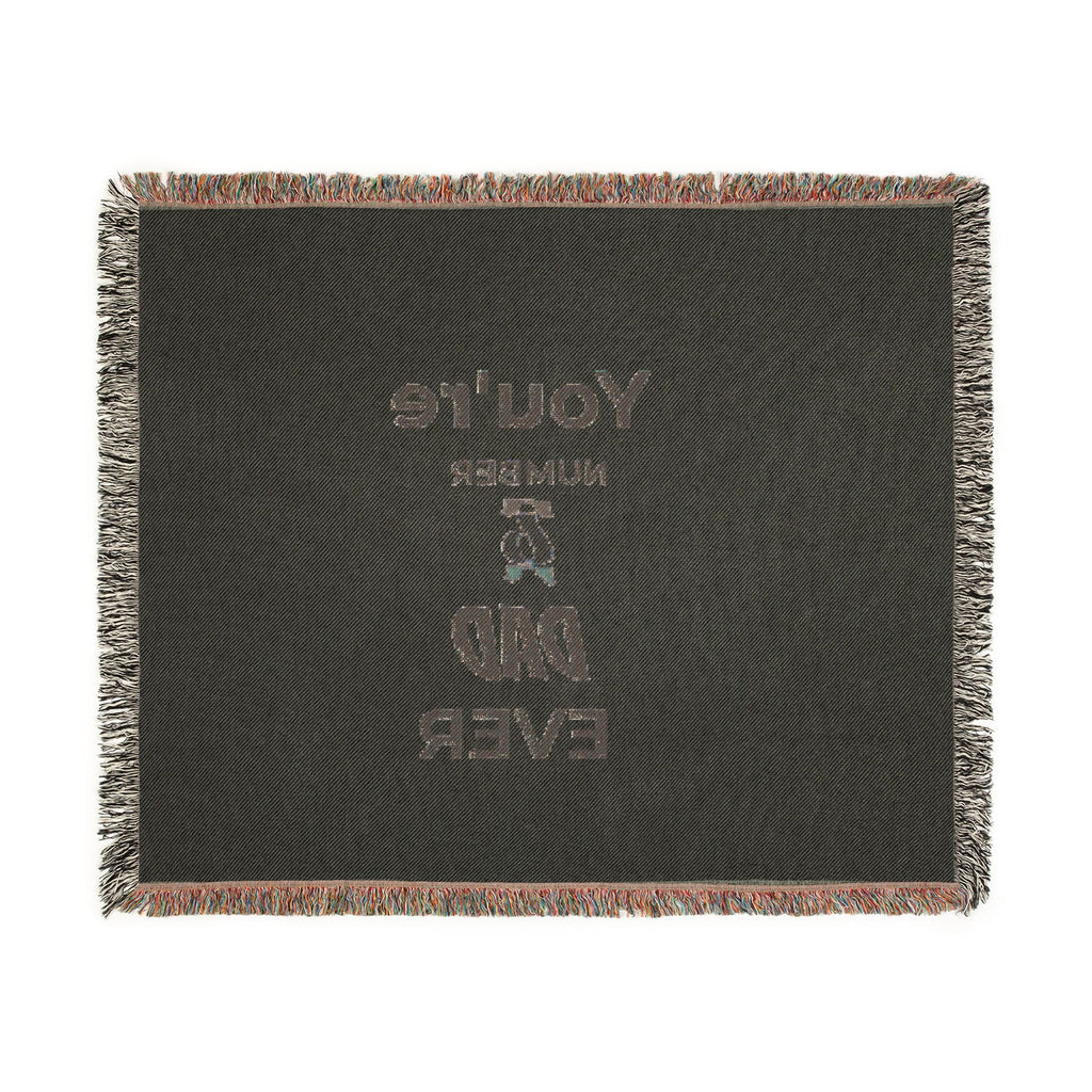 'You're the Best Dad Ever' Woven Throw Blanket — Father's Day Gift