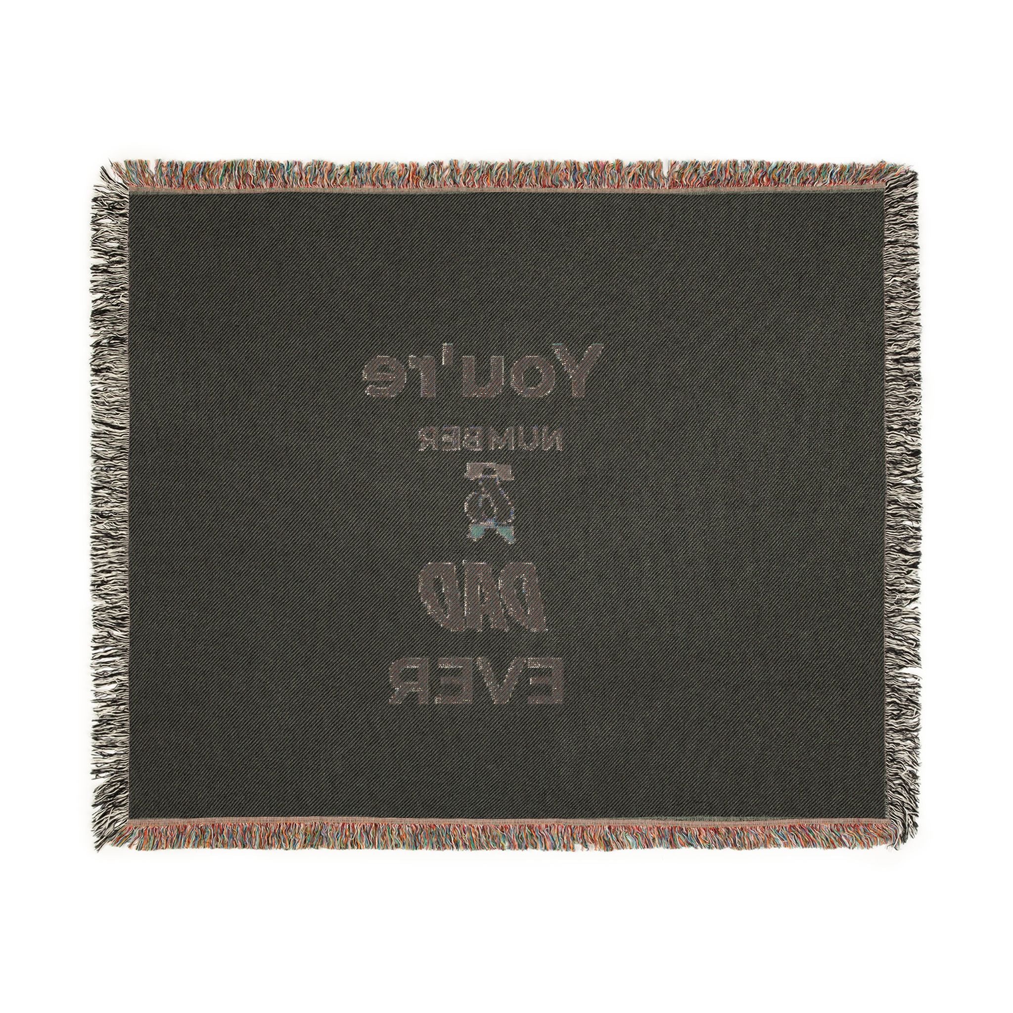 'You're the Best Dad Ever' Woven Throw Blanket — Father's Day Gift