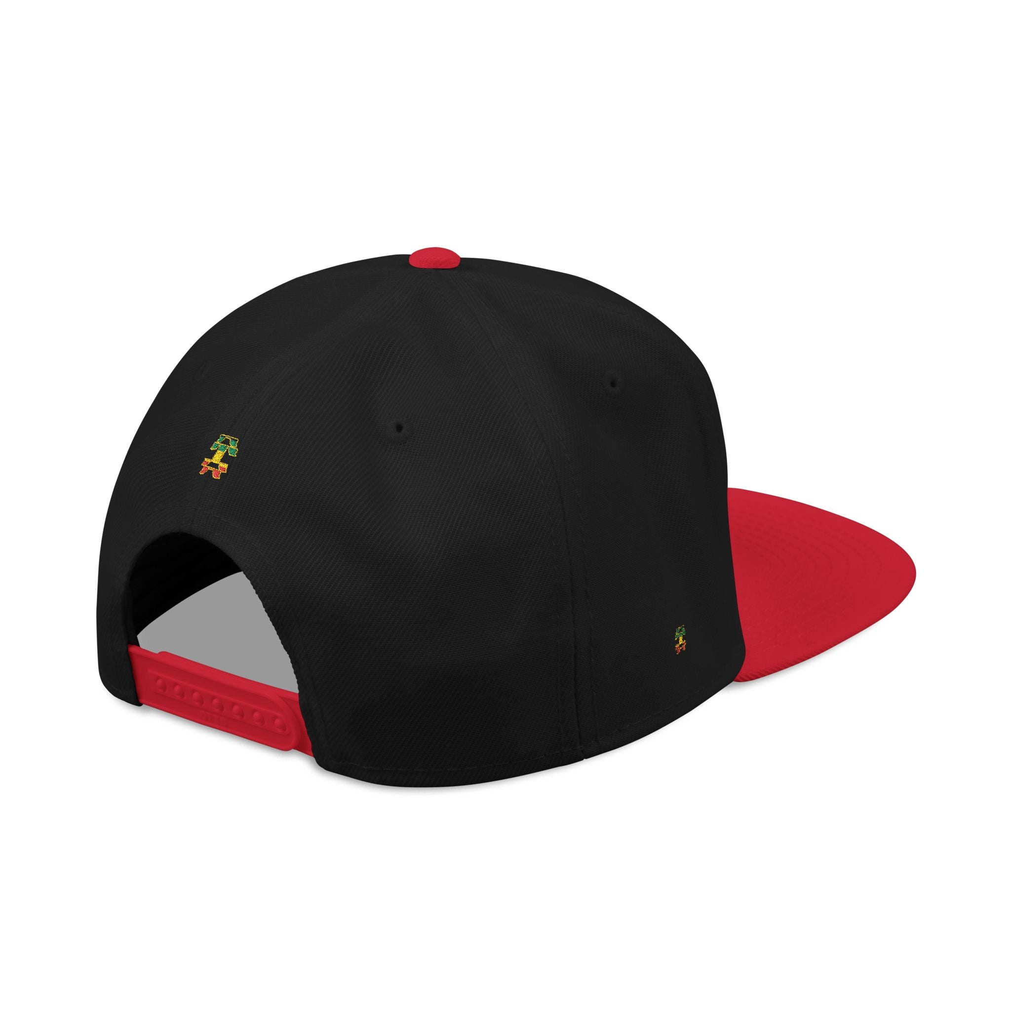 Rasta Embroidered Snapback Hat – Colorful Reggae Leaf Design