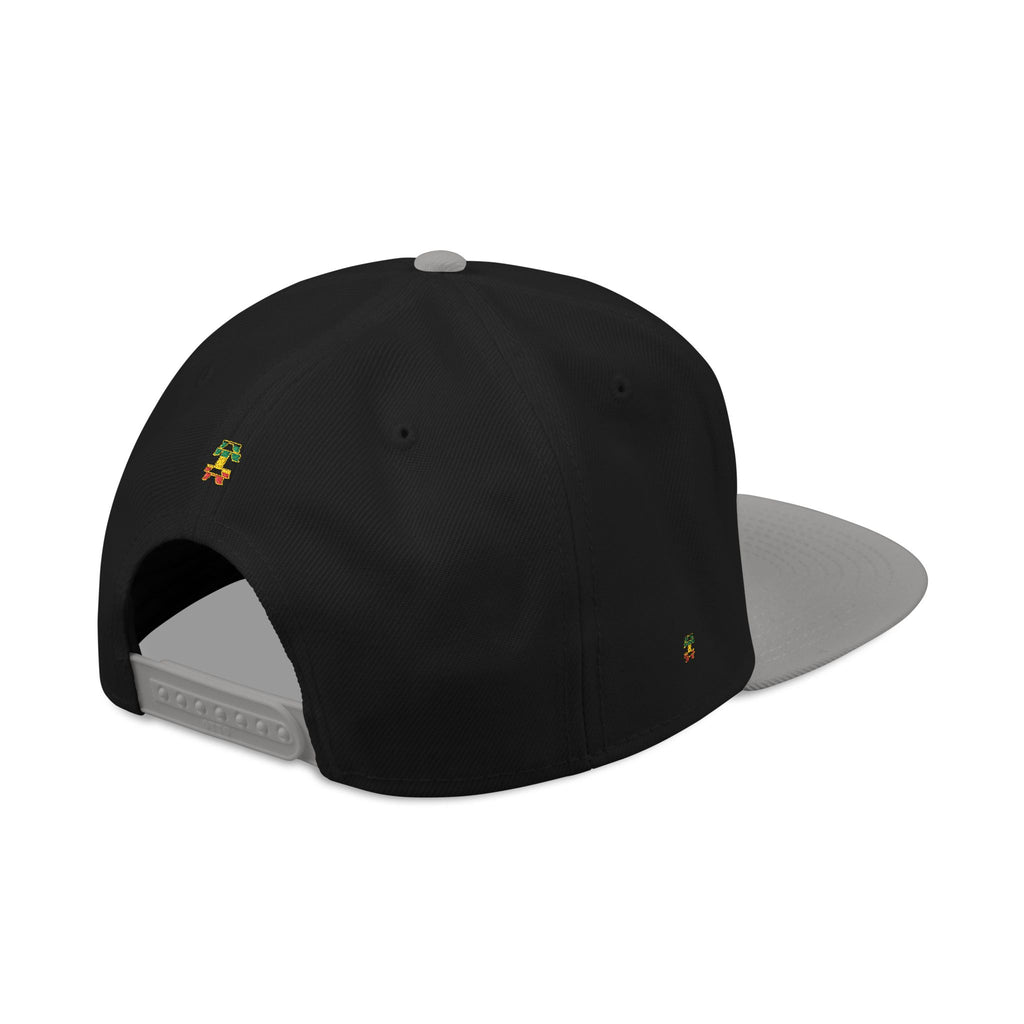 Rasta Embroidered Snapback Hat – Colorful Reggae Leaf Design