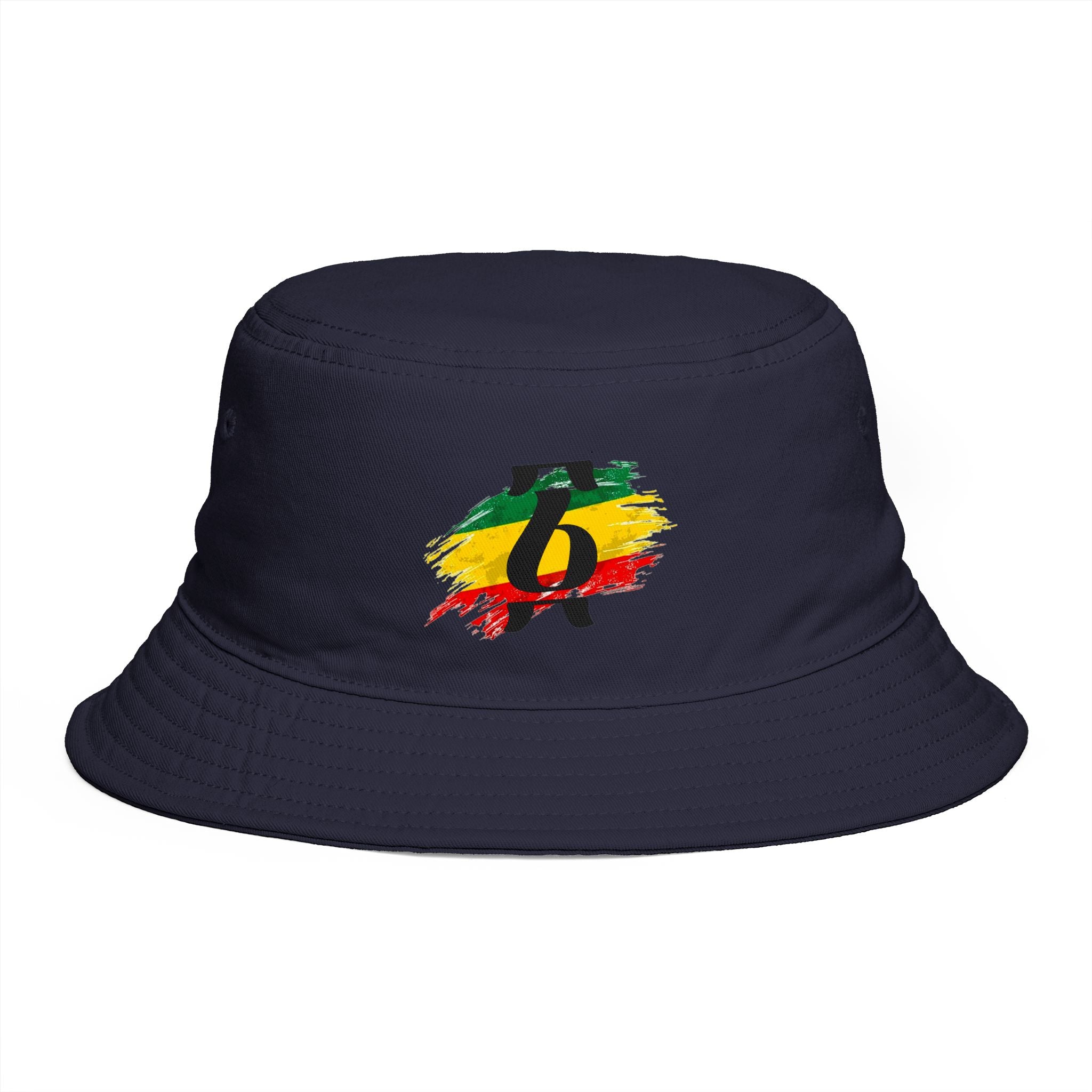 Rastafari Colors Bucket Hat with Ethiopia Lion of Judah Symbol
