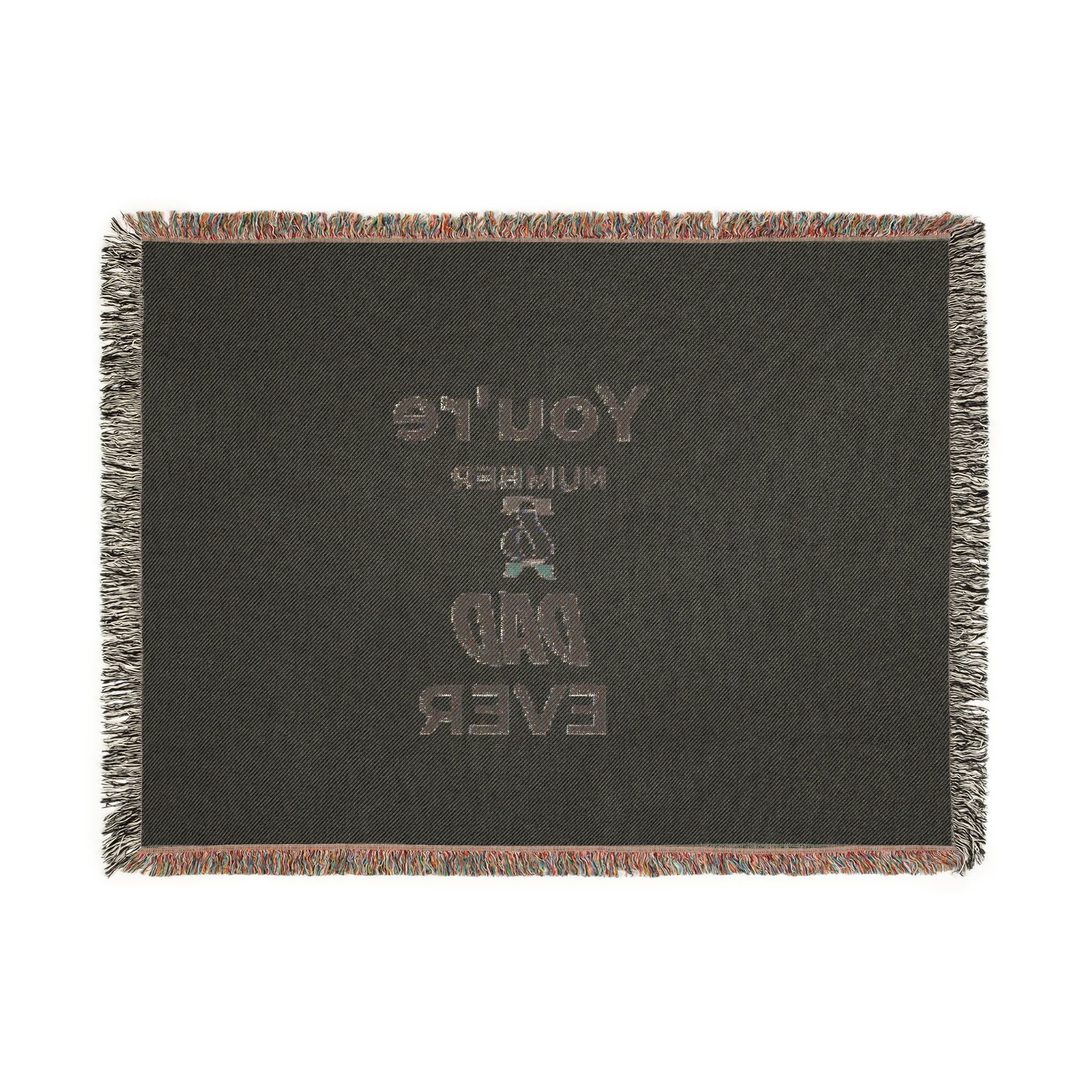'You're the Best Dad Ever' Woven Throw Blanket — Father's Day Gift