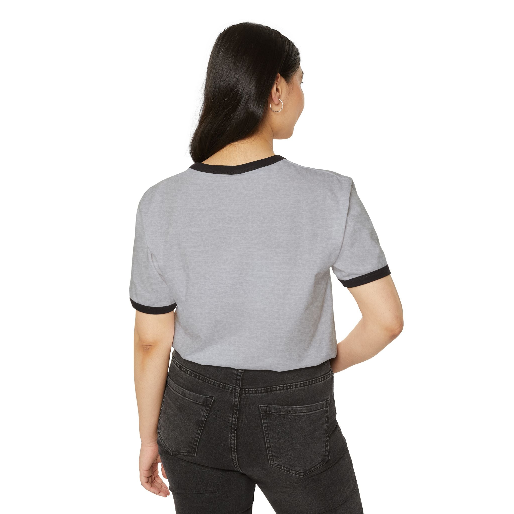 Ringer T-Shirt with Amharic 'ዶክ ጋር' Script — Minimal Ethiopian Pride Tee