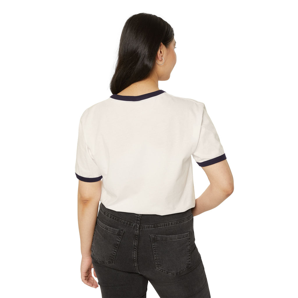 Ringer T-Shirt with Amharic 'ዶክ ጋር' Script — Minimal Ethiopian Pride Tee