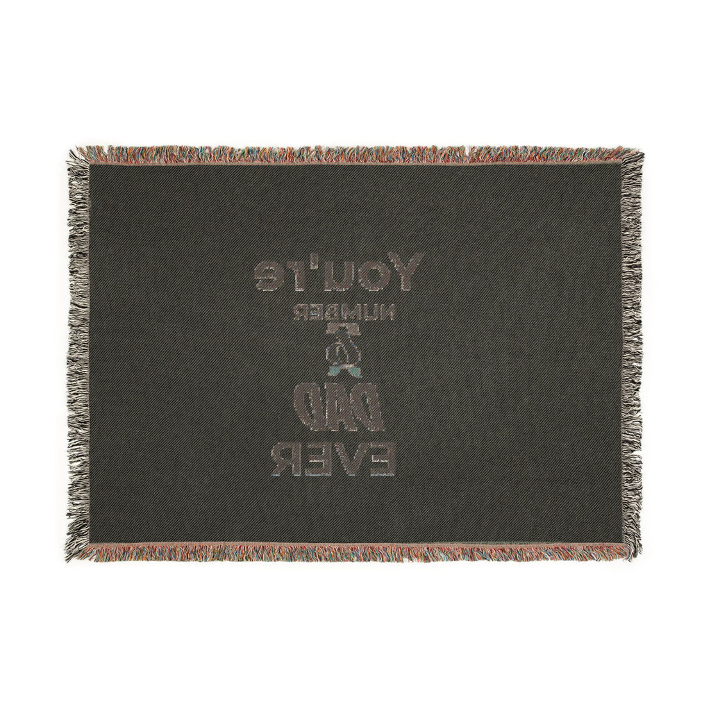 'You're the Best Dad Ever' Woven Throw Blanket — Father's Day Gift