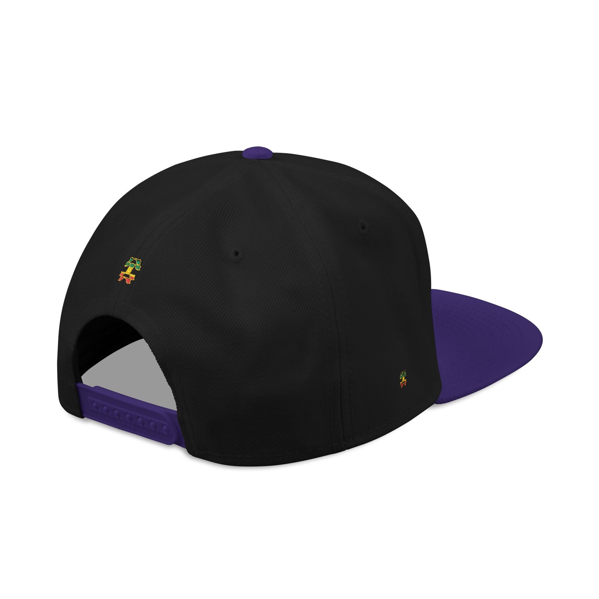 Rasta Embroidered Snapback Hat – Colorful Reggae Leaf Design