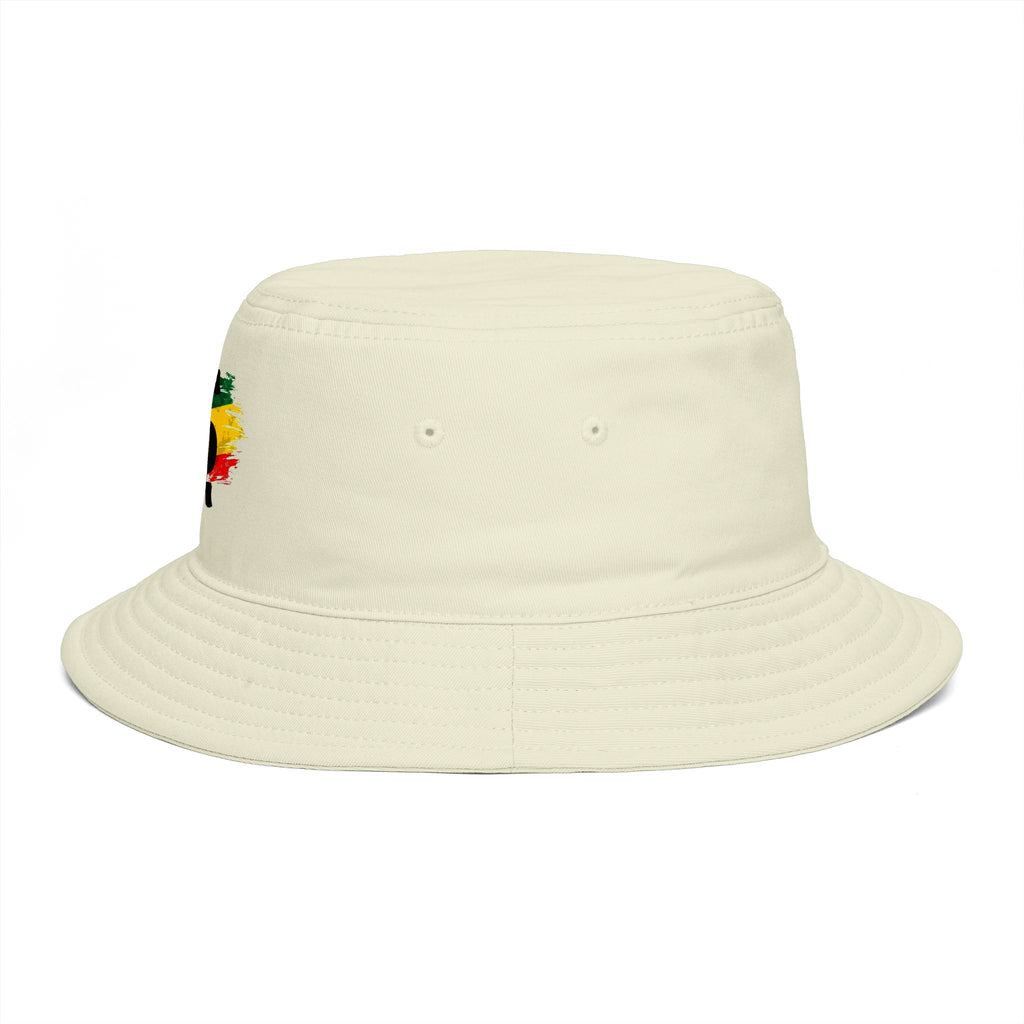 Rastafari Colors Bucket Hat with Ethiopia Lion of Judah Symbol
