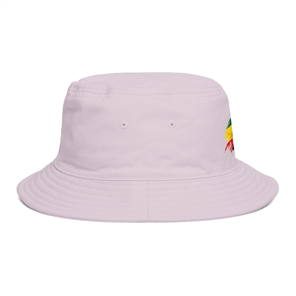 Rastafari Colors Bucket Hat with Ethiopia Lion of Judah Symbol