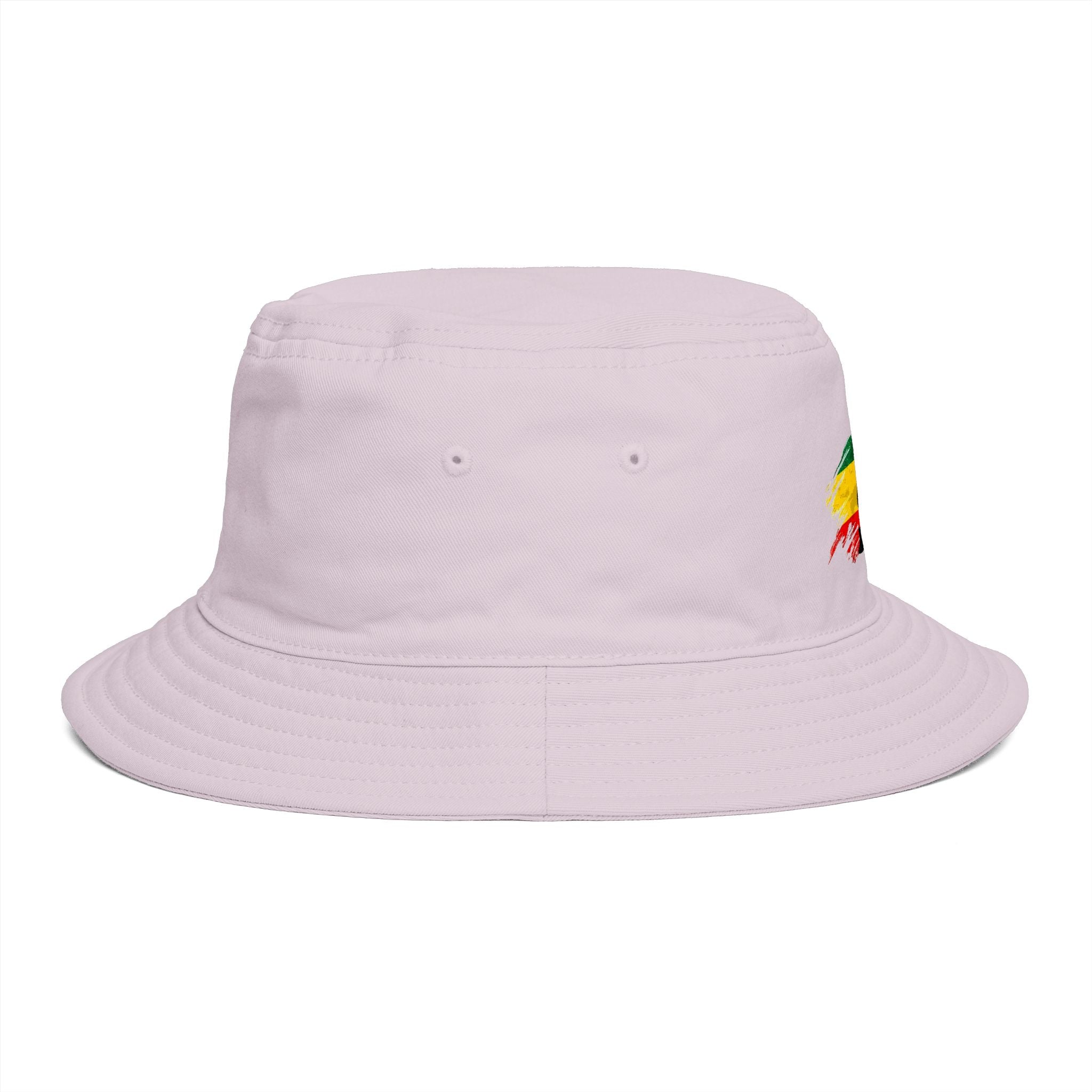 Rastafari Colors Bucket Hat with Ethiopia Lion of Judah Symbol